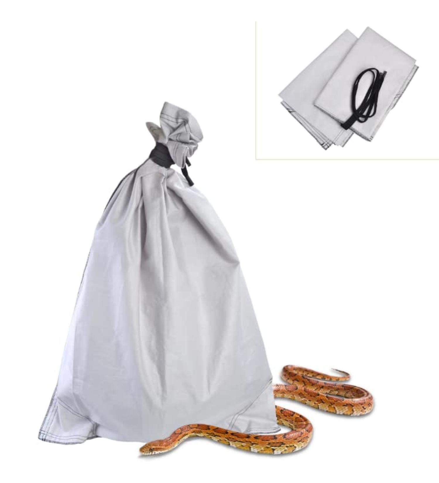 2 Pack Cloth Snake Reptile Bag with Bite Free Pouch Corner Drawstring for Capturing Moving Transporting Hunting Catching Snakes Reptiles to Vet or Travel 20x28 - Buy Online on SooperMarket.com