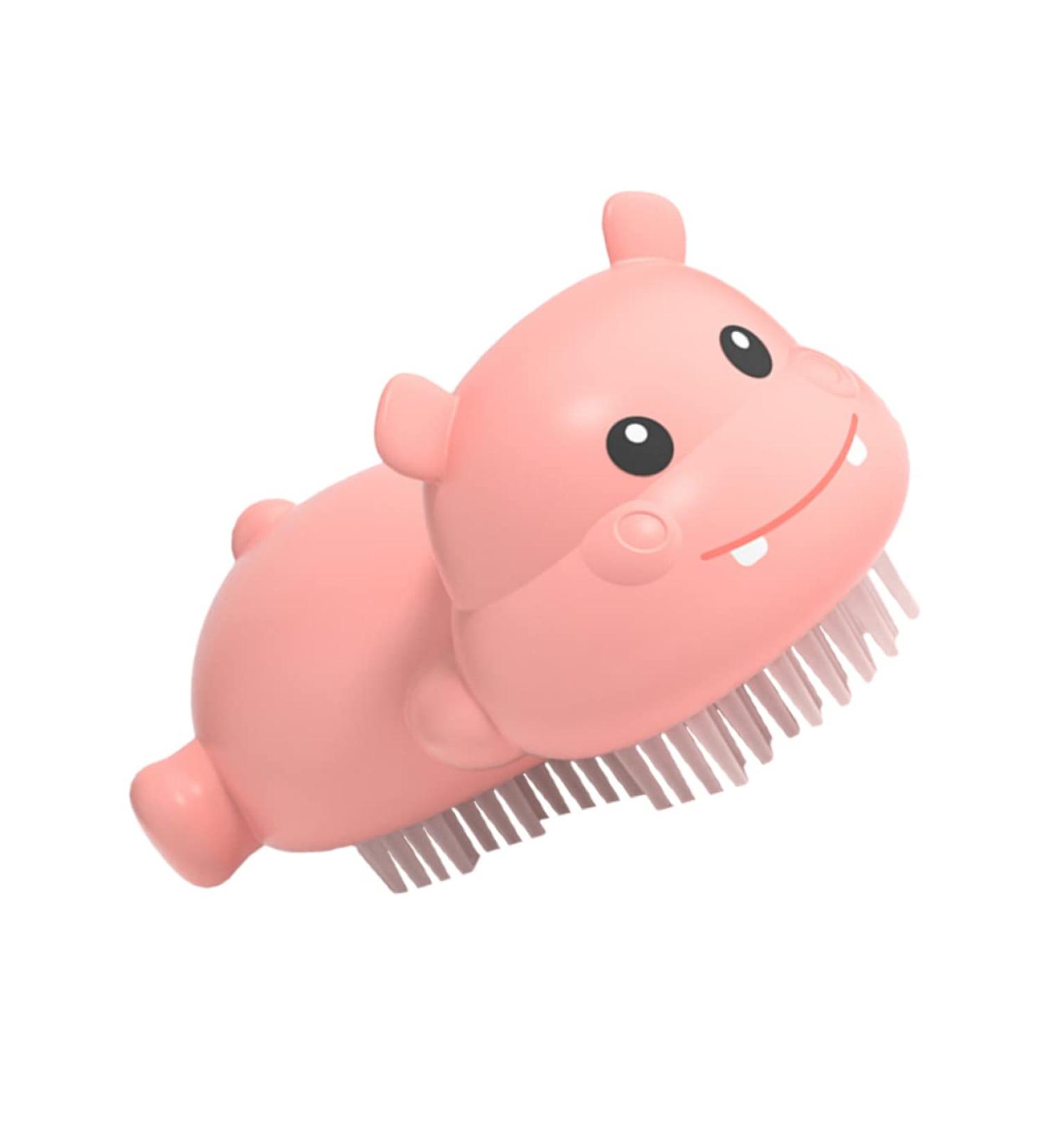 GAFOKI Baby Shampoo Brush - Infant Bath Body Scalp Teasing Massage Scrubber | Kids Shower Massager - Pink 10x6cm - Buy Online on SooperMarket.com
