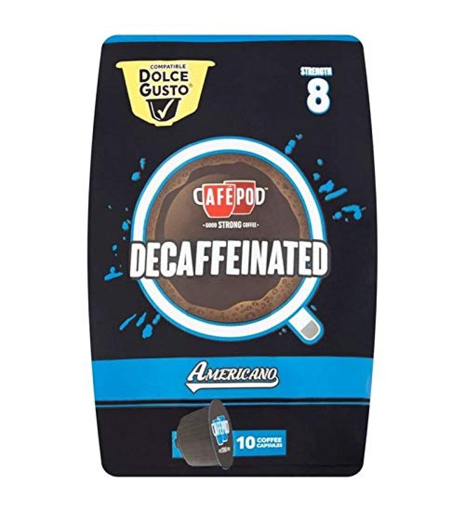 4X CafePod Dolce Gusto Compatible Decaffeinated 10 per Pack