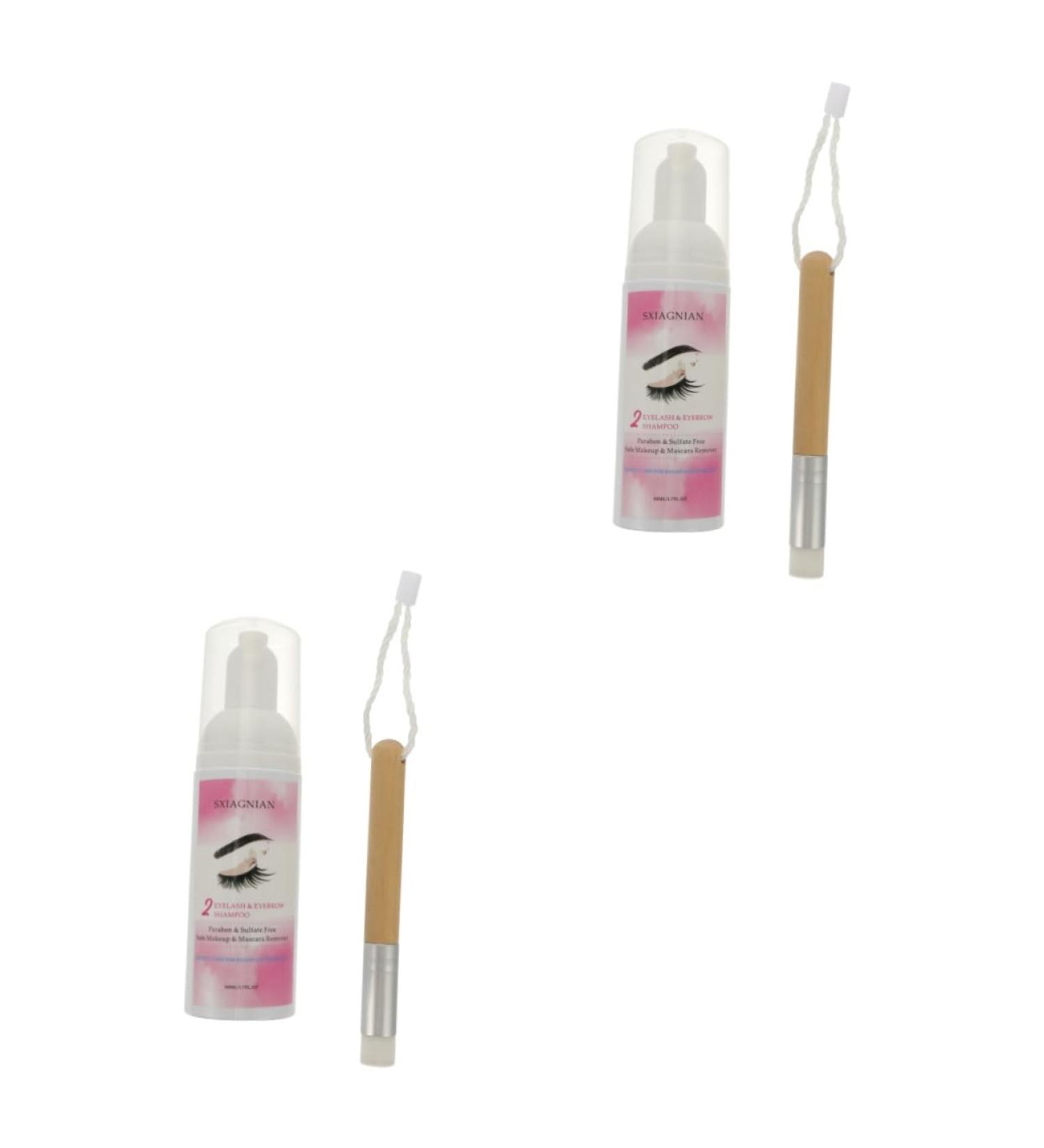 NOLITOY Eyelash Cleansing Mousse - 2pcs Lash Shampoo & Eye Makeup Remover Foam | Gentle Lash Cleaner & Mascara Wash for Flawless Eyes - Buy Online on SooperMarket.com