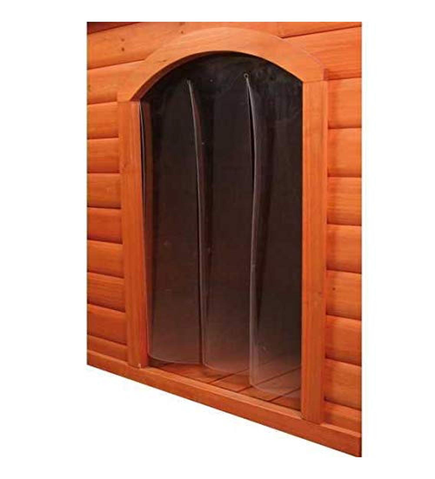 TRIXIE Natura Vinyl Door Flaps Medium Classic Dog House | 12.5 in. x 17.75 in, Clear Plastic, (39572)