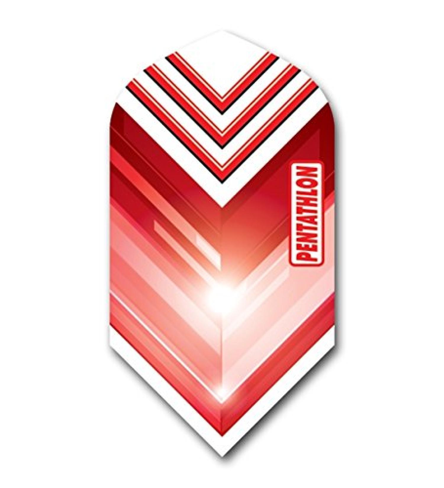 US Darts - 3 Sets (9 Flights) Pentathlon Slim Red Dart Flights