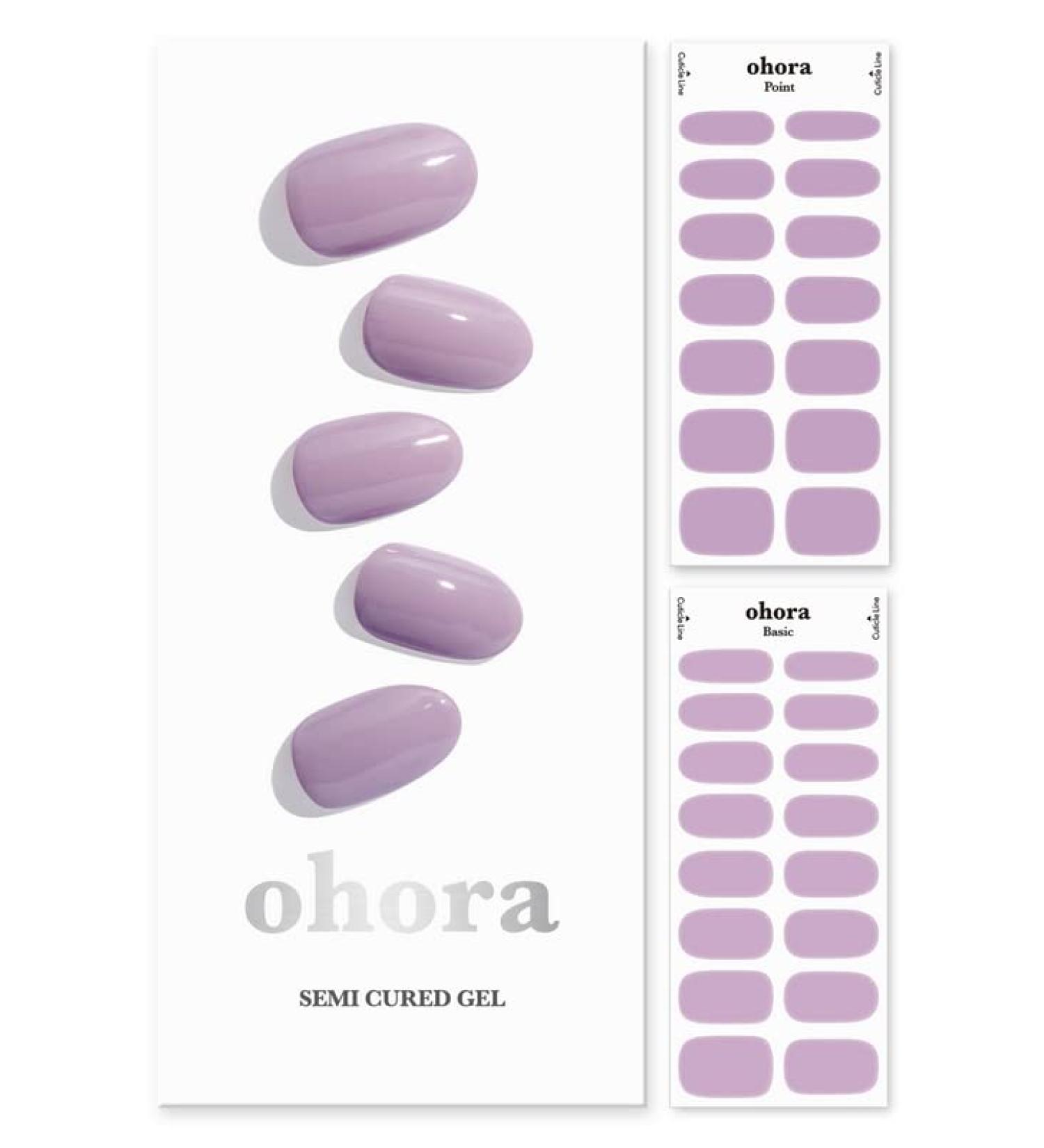 ohora Semi Cured Gel Nail Strips (N Blueberry Jam) - Salon-Quality, Long Lasting & Easy to Apply - Purple - Buy Online on SooperMarket.com
