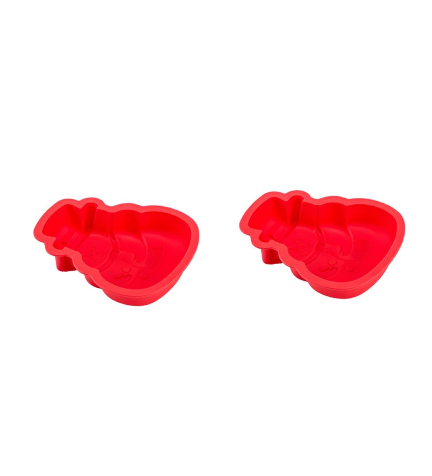 GRIRIW Cupcake 2 Pcs Baking Mold Silicone Molds Reindeer Fondant Mold Xmas Cake Silicone DIY Mold Dessert Non Stick 17.8X15.5X3CM As Shown - Buy Online on SooperMarket.com