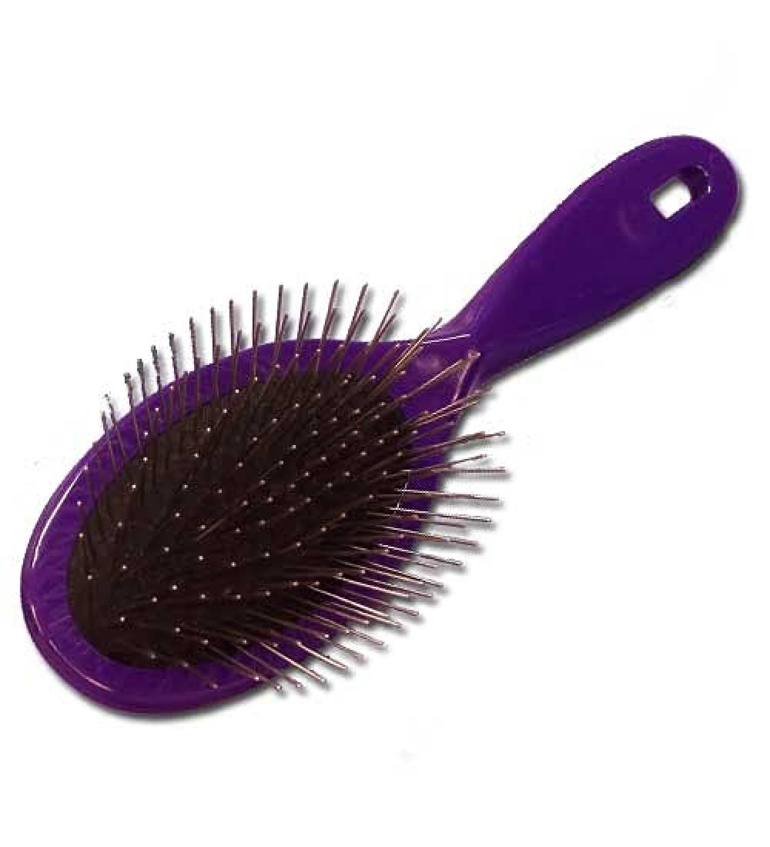 #1 All Systems Plastic Pin Brush Large-Purple