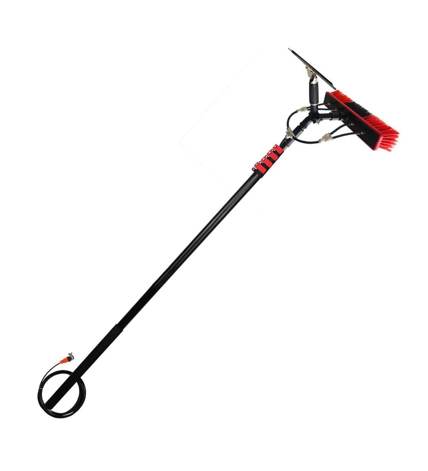 photovoltaic cleaner Window Cleaning Poles Extension Pole Squeegee Window Washer Combo/Glass Cleaning Tools for Indoor/Outdoor High Window 55cm Brush Head 5M/17FT - Buy Online on SooperMarket.com