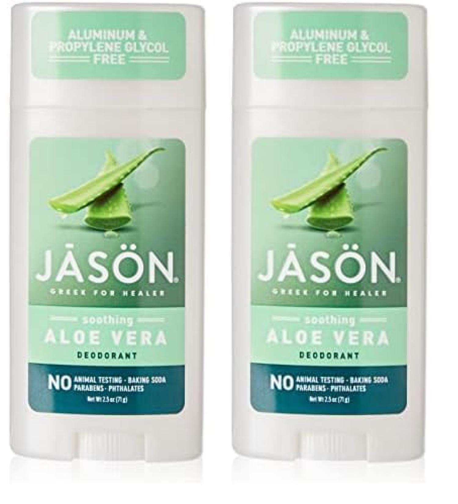 Jason Aluminum Free Deodorant Stick Soothing Aloe Vera 2.5 Oz (Packaging May Vary) (Pack of 2) Aloe Vera 2.5 Ounce (Pack of 2) - Buy Online on SooperMarket.com