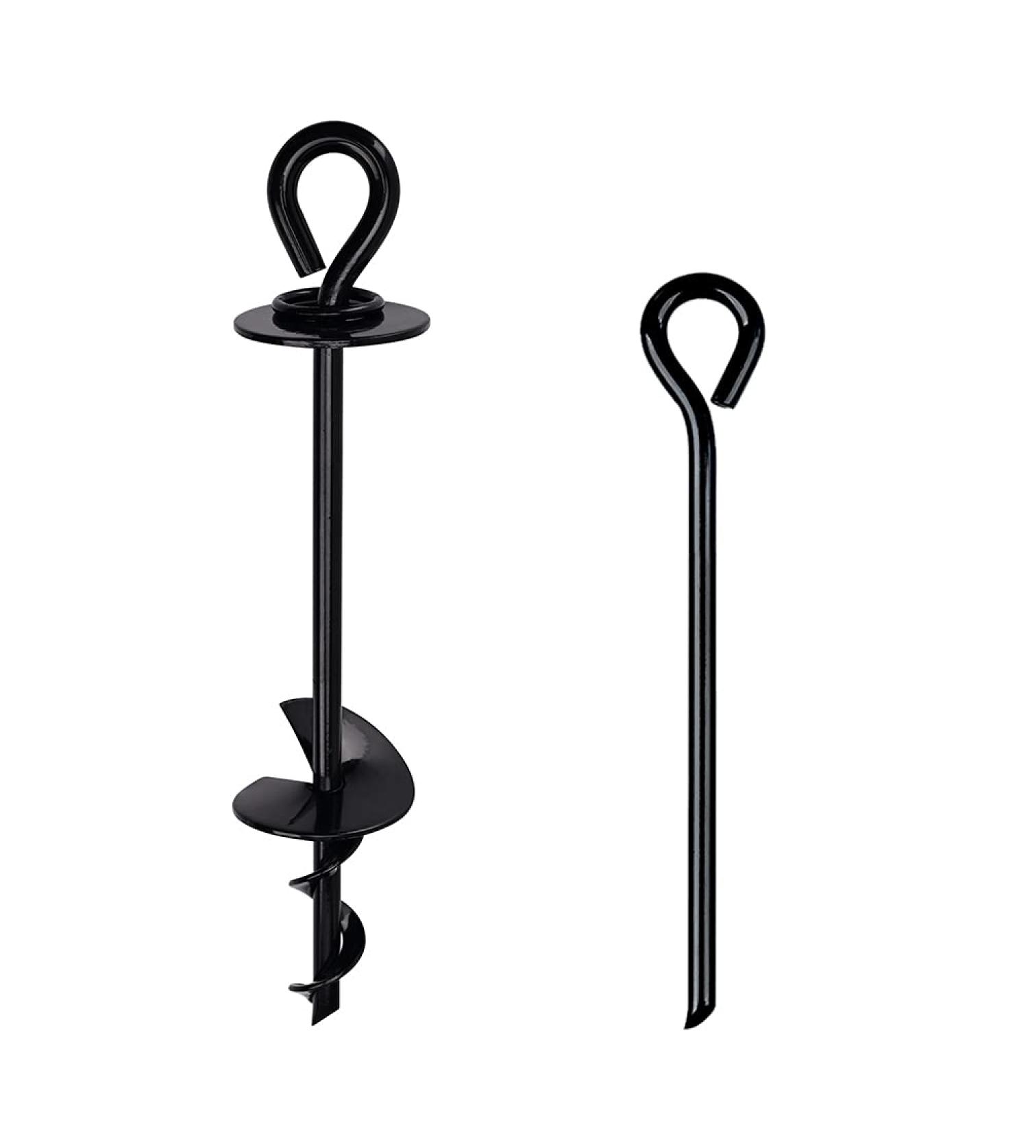 Heavy Duty Dog Tie Out Stake for Outdoor Use Strong Ground Anchor for Large Dogs Up to 150 lbs Perfect for Outdoor Dog Run Yard Camping Gear Beach Accessories Black - Buy Online on SooperMarket.com