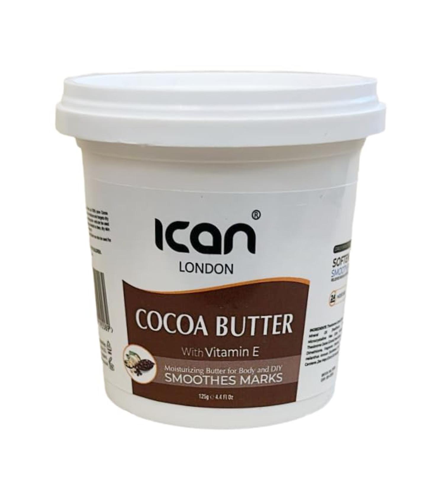 ican London Cocoa Butter With Vitamin E 24hr Moisturizing Smoothes Marks & DIY Use 125g - Buy Online on SooperMarket.com