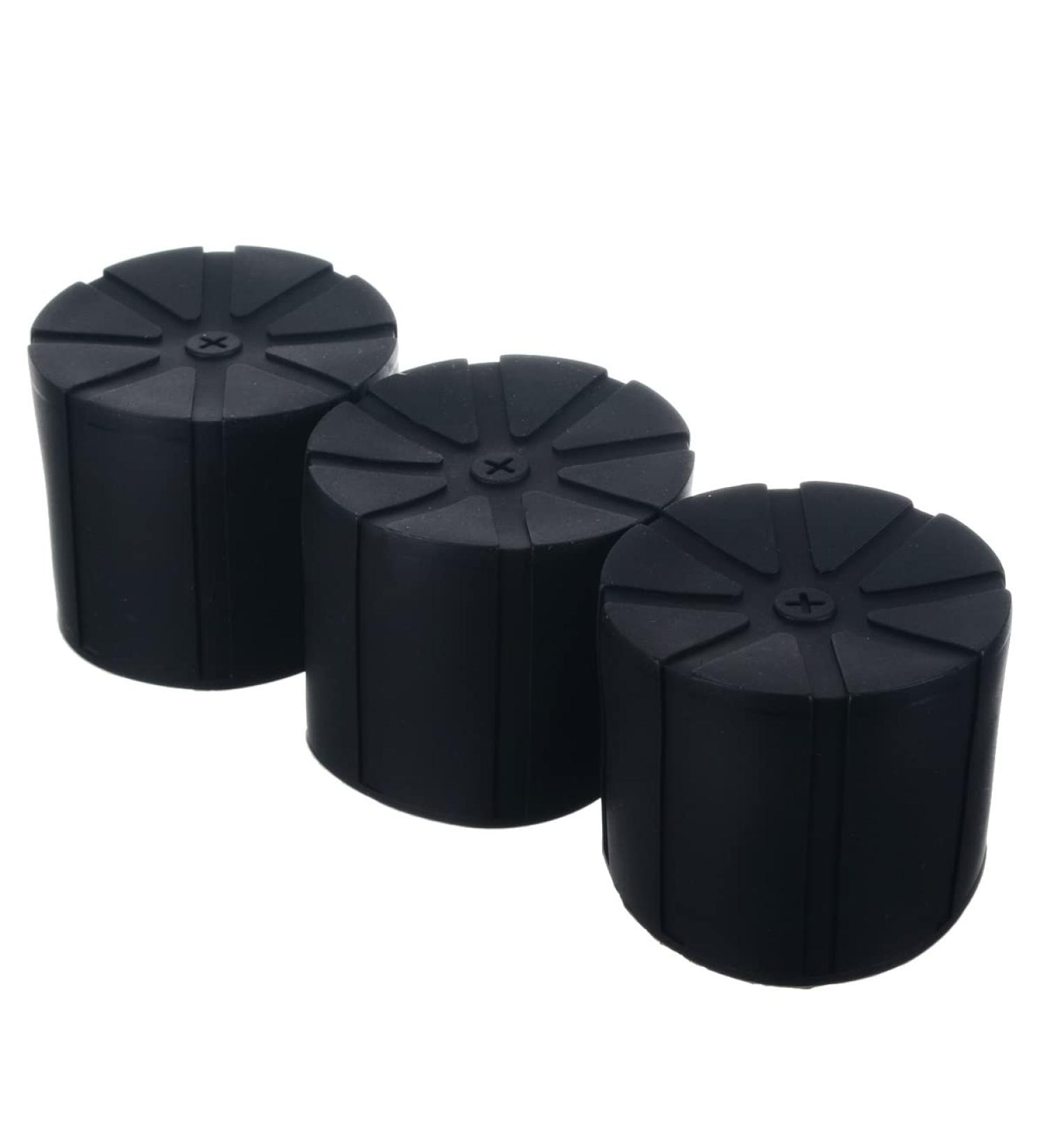 Limnyves 3Pcs Universal Lens Cap Cover for 65-110mm DSLR Camera Lenses - Waterproof Silicone, Black - Buy Online on SooperMarket.com
