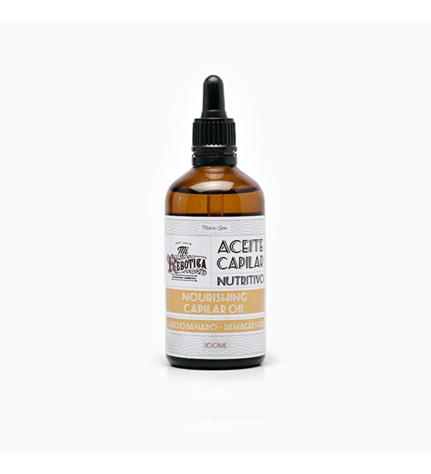 MI REBOTICA : Nourishing Hair Oil 100ml : Hair Vitamins : Hair Oil | With Castor Argan Jojoba Almond and Grape Seed | Moisturises Nourishes and Repairs the Hair Tips - Buy Online on SooperMarket.com