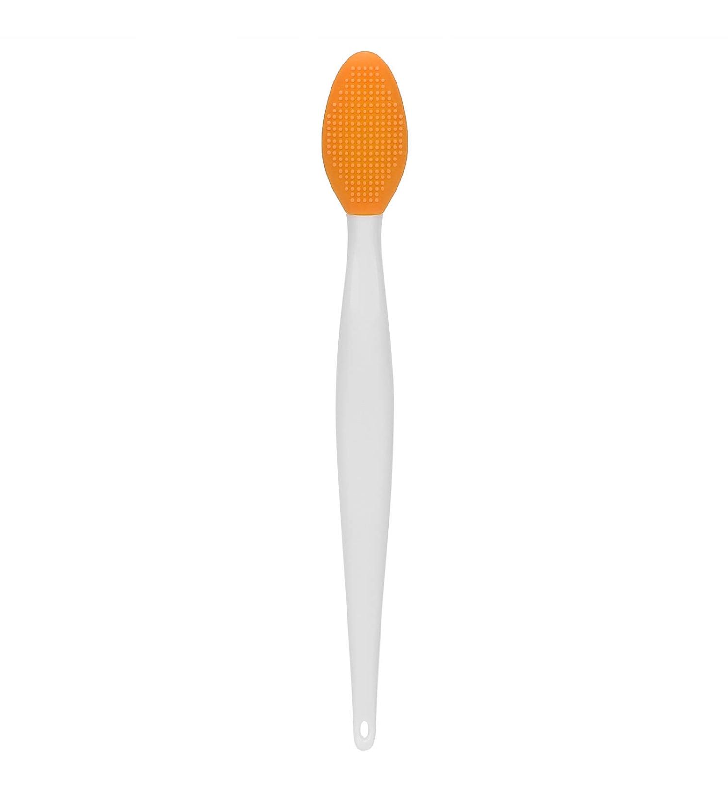 Silicone Nose & Lip Exfoliating Brush for Deep Cleaning and Blackhead Removal - Orange - Buy Online on SooperMarket.com