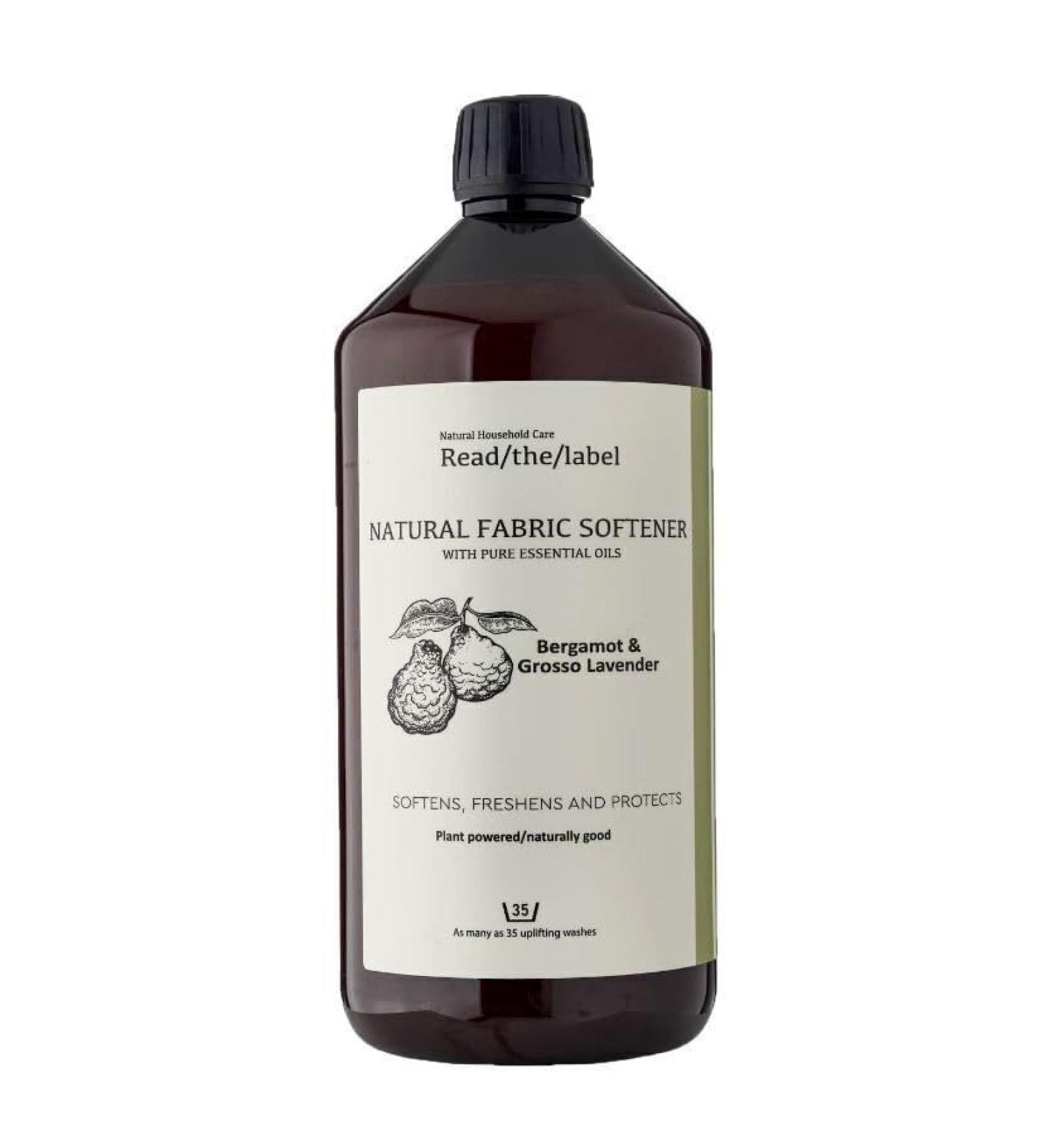 Natural Fabric Softener with Organic Essential Oils | Bergamot & Grosso Lavender | Read The Label - Buy Online on SooperMarket.com