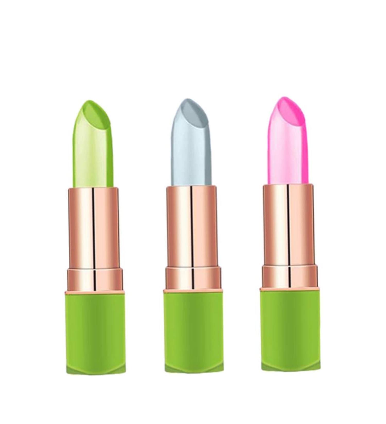 Vibely Aloe Vera Lipstick Set - Long Lasting Moisturizer Lip Balm & Temperature Color Change Lip Gloss (3PCS) - International Shipping Available - Buy Online on SooperMarket.com