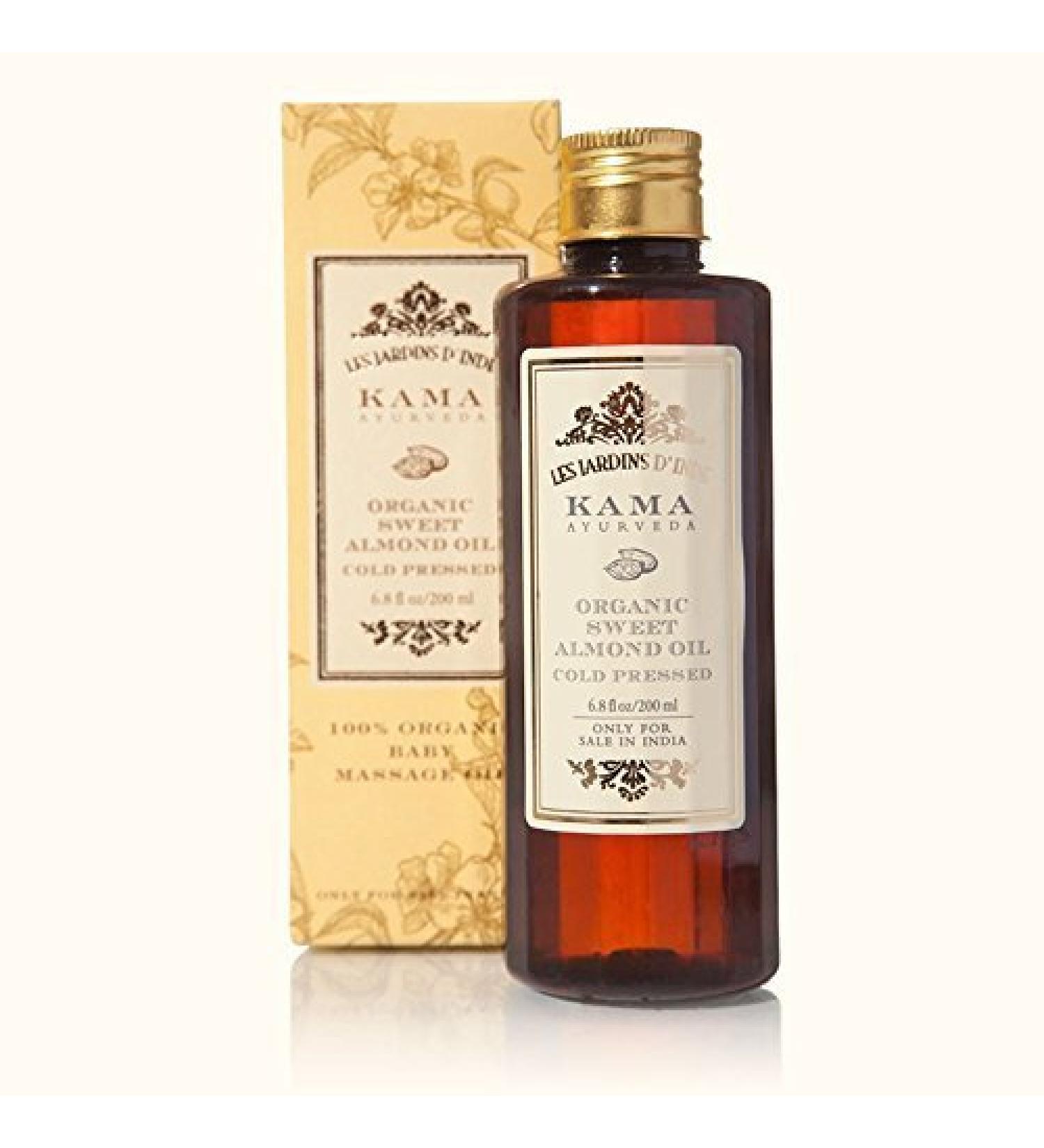 KAMA AYURVEDA Organic Extra Virgin Sweet Almond Oil - 100 ml - Buy Online on SooperMarket.com