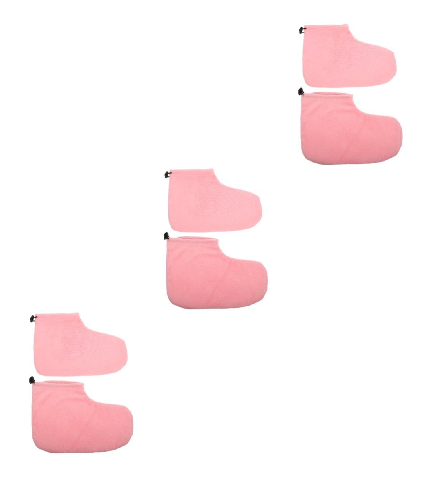 FOMIYES 3 Pairs Wax Warm Foot Cover Refill Pink Cotton Foot Mask - Buy Online on SooperMarket.com