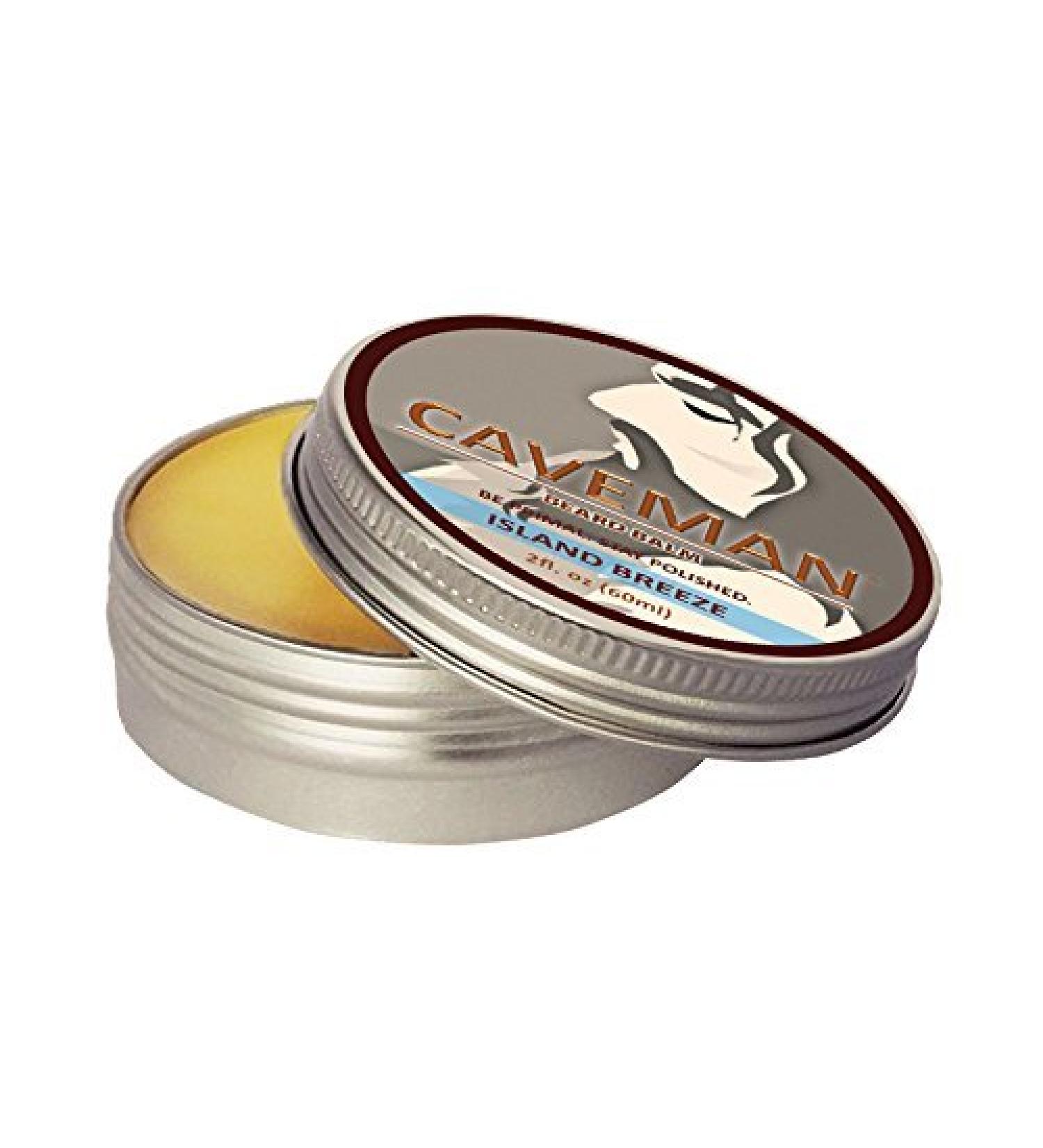 Caveman Island Breeze Beard Balm Leave in Conditioner All Natural Beard Balm and Mustache Wax