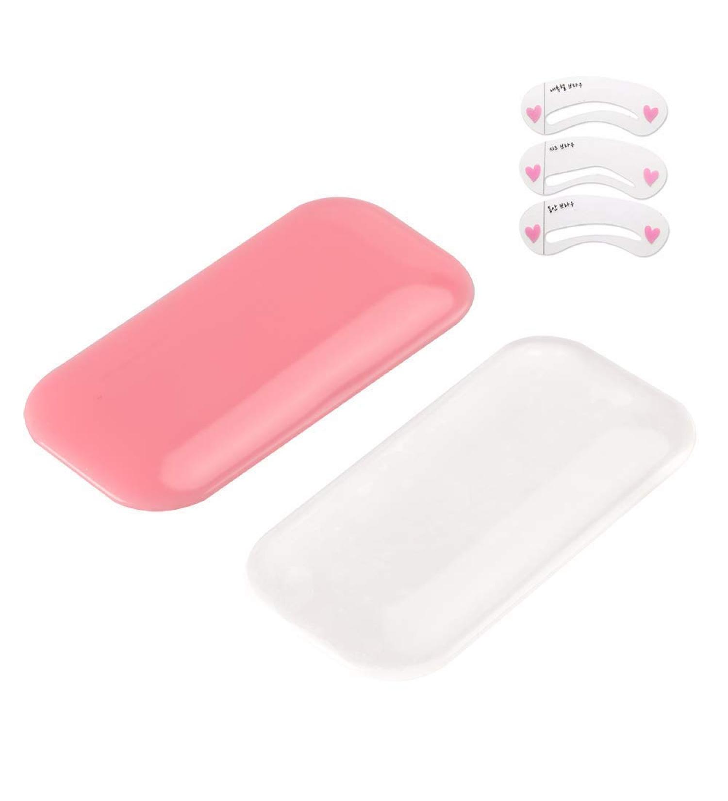 Coobbar 2pcs Reusable Eyelash Holder Pads - Clear and Pink | Eyelash Extension Accessories - Buy Online on SooperMarket.com