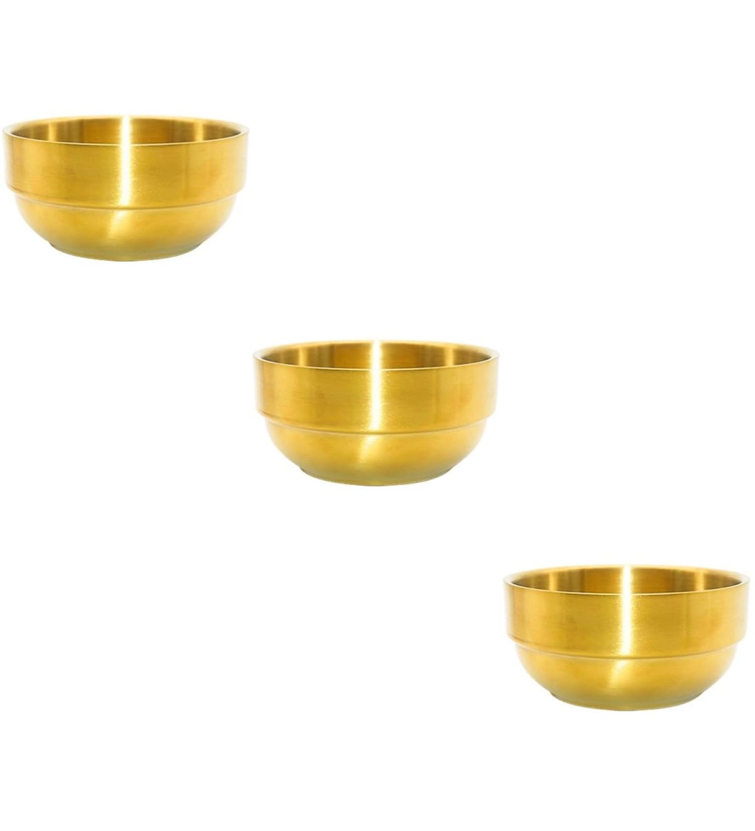 Angoily 3pcs Foam Dishwasher Tool - Man Face Stainless Steel Hairdressing Accessory Set - Golden 9x9x4.9CM - Buy Online on SooperMarket.com