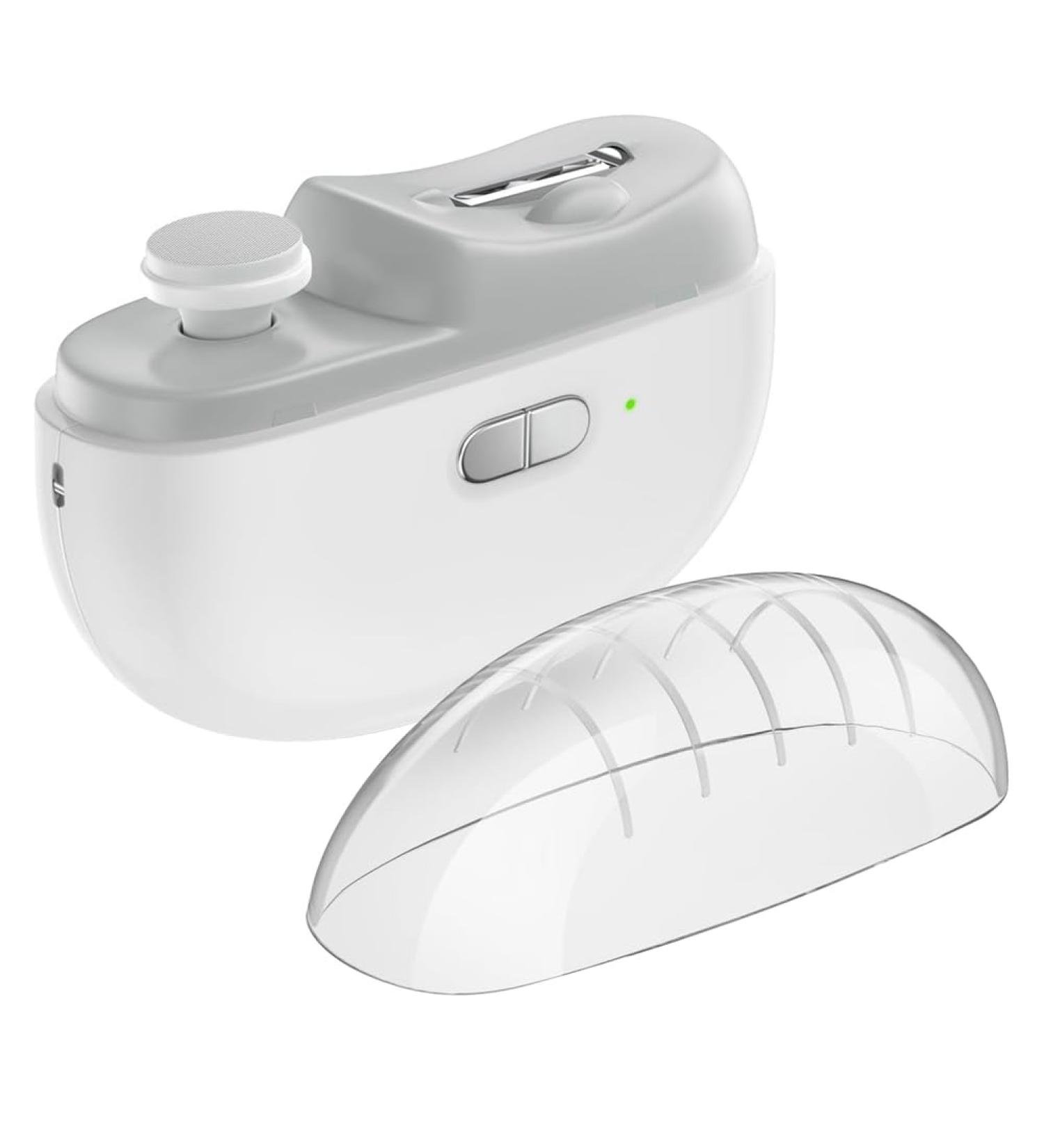 Aflytep Electric Nail Clipper with Light & 2 Speeds Fingernail Cutter and Polisher Nail Scraps Storage Rechargeable - Buy Online on SooperMarket.com