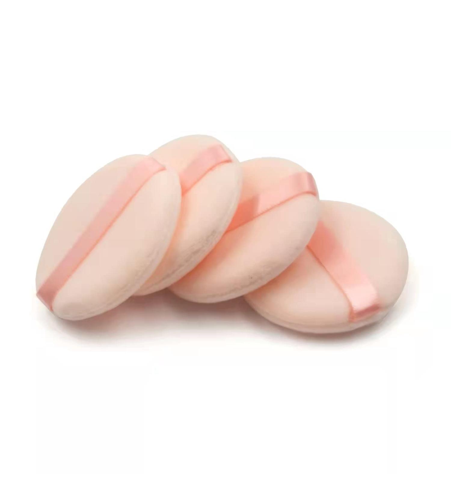 4 Pieces Cotton Makeup Puff - Soft Loose Powder Foundation Pads (Nude 3.15 Inch) - Ideal for Flawless Application - Buy Online on SooperMarket.com