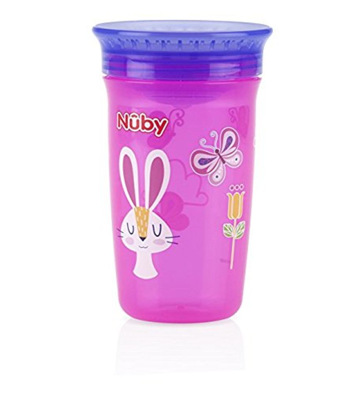 Nuby 1pk No Spill 360 Degree Printed Wonder Cup - Assorted Colors - Buy Online on SooperMarket.com