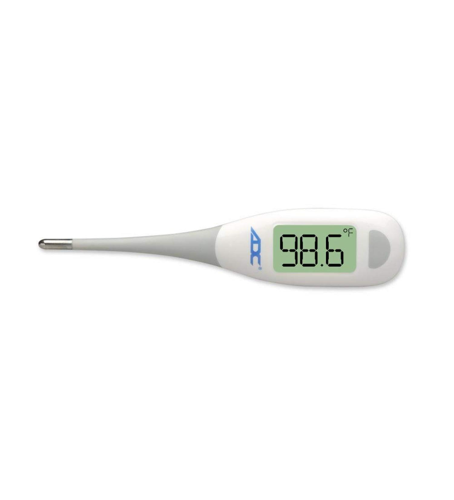 ADC Fast Read Digital Thermometer - Flexible Tip, Quick Read LCD & Color-Coded Backlight - Buy Online on SooperMarket.com