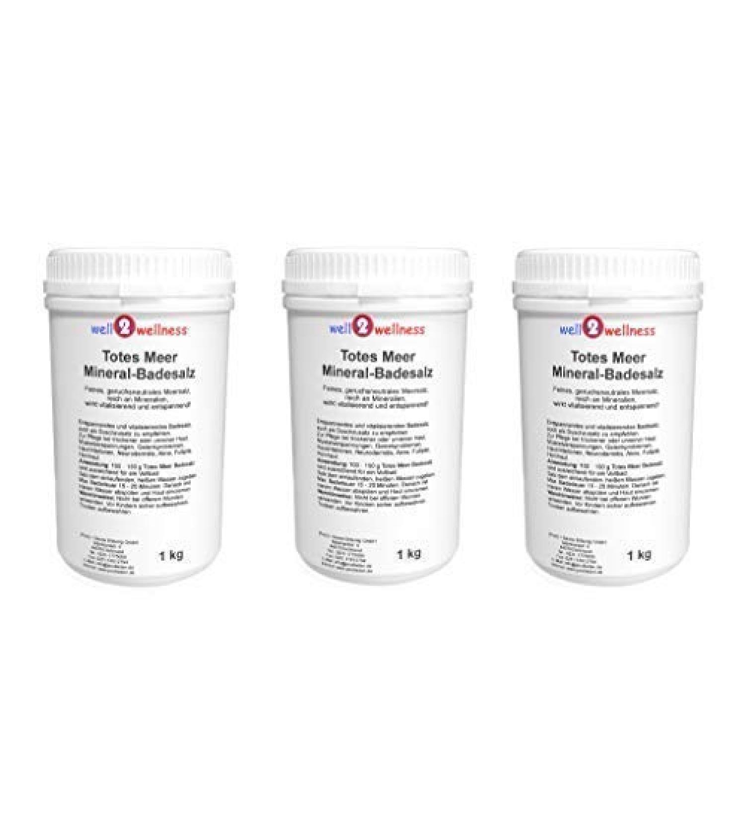 Dead Sea Mineral Bath Salt Coarse - 3 x 1.0 kg | 100% Natural Sauna Salt for Relaxation & Wellness - Buy Online on SooperMarket.com