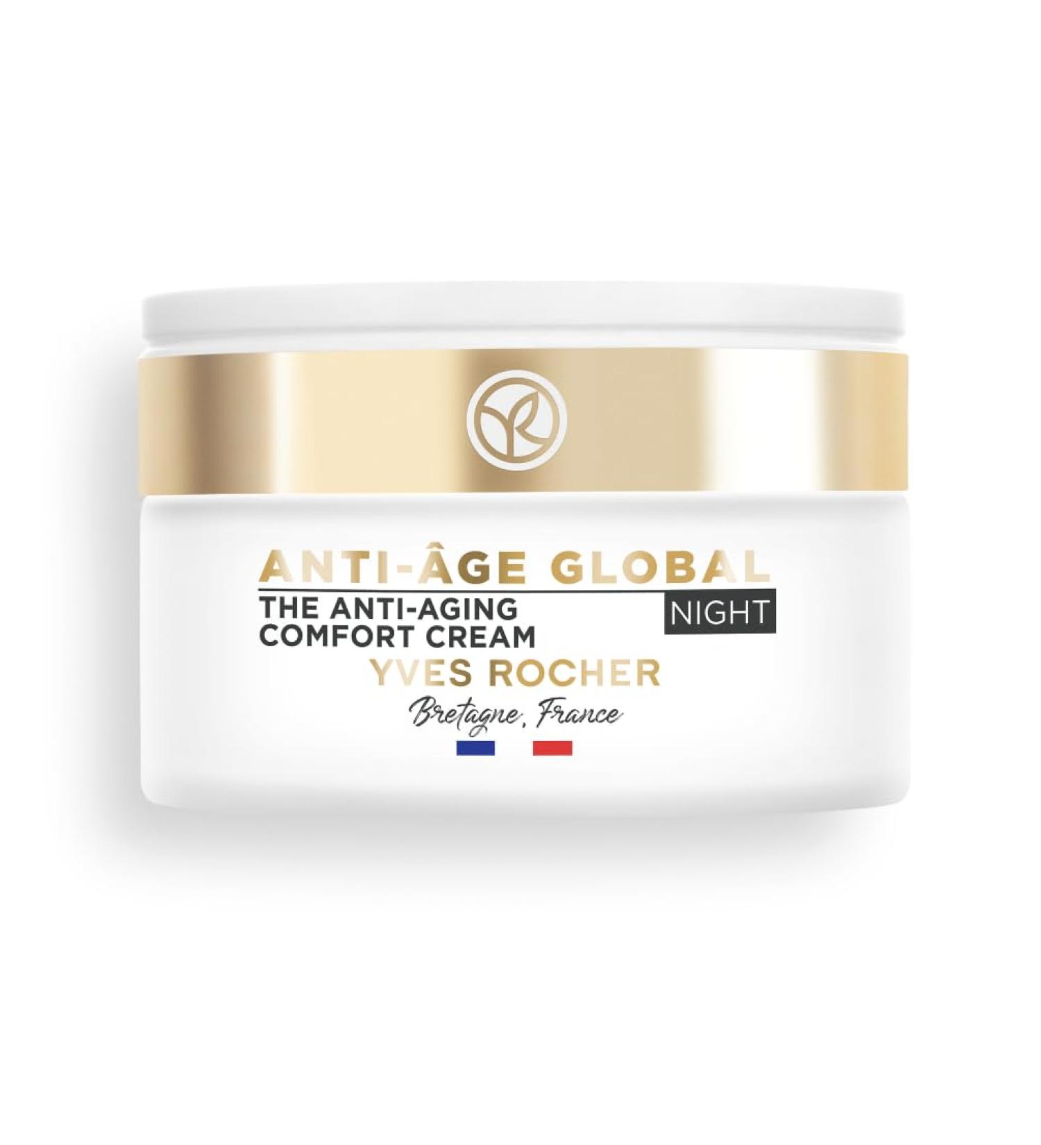Yves Rocher Anti-Aging Night Cream | Enhance Skin Radiance & Smooth Texture | 1.7 fl oz - Shop Internationally - Buy Online on SooperMarket.com