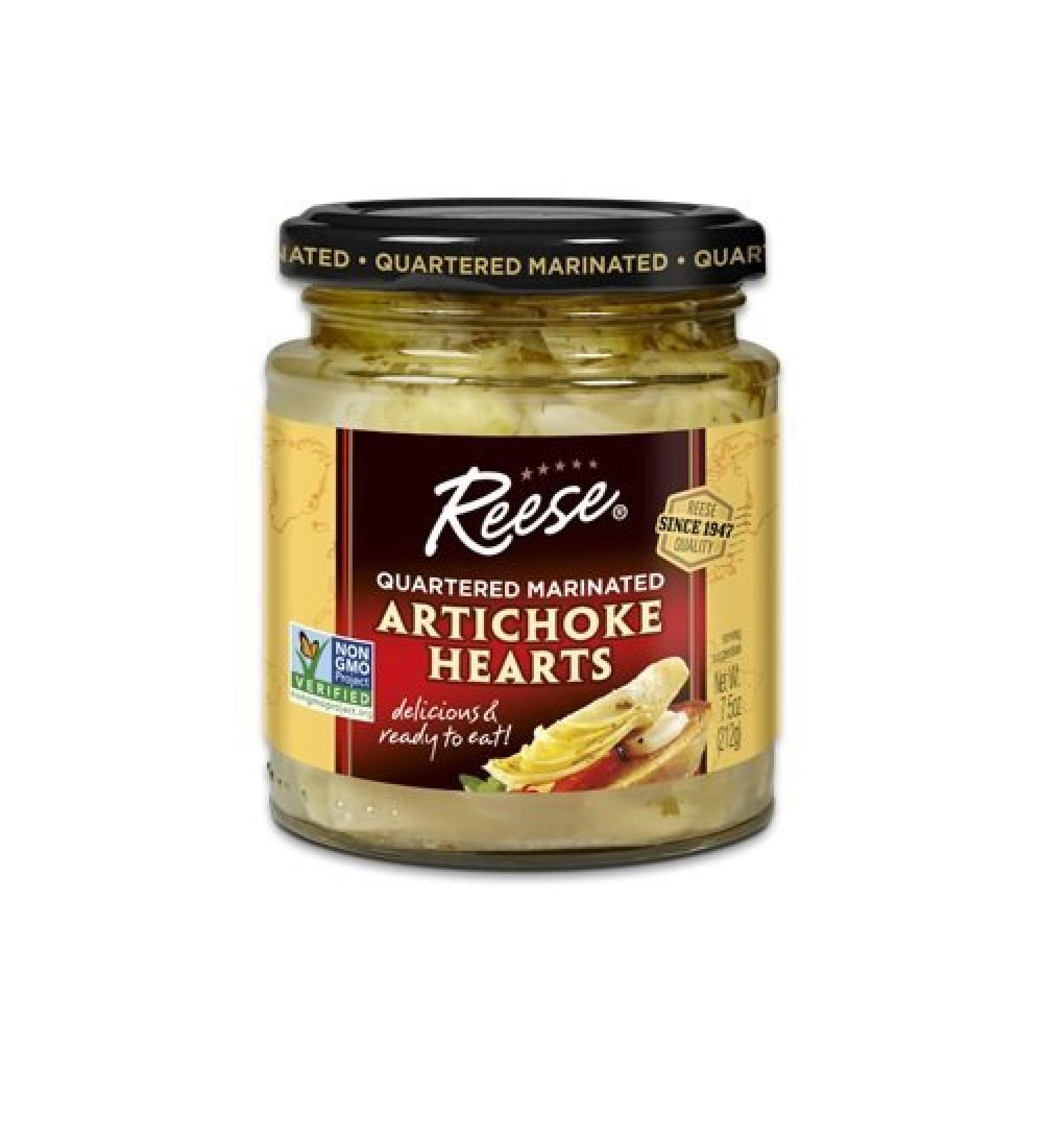 Reese Quartered Marinated Artichoke Hearts 7.5 oz (Pack of 6)