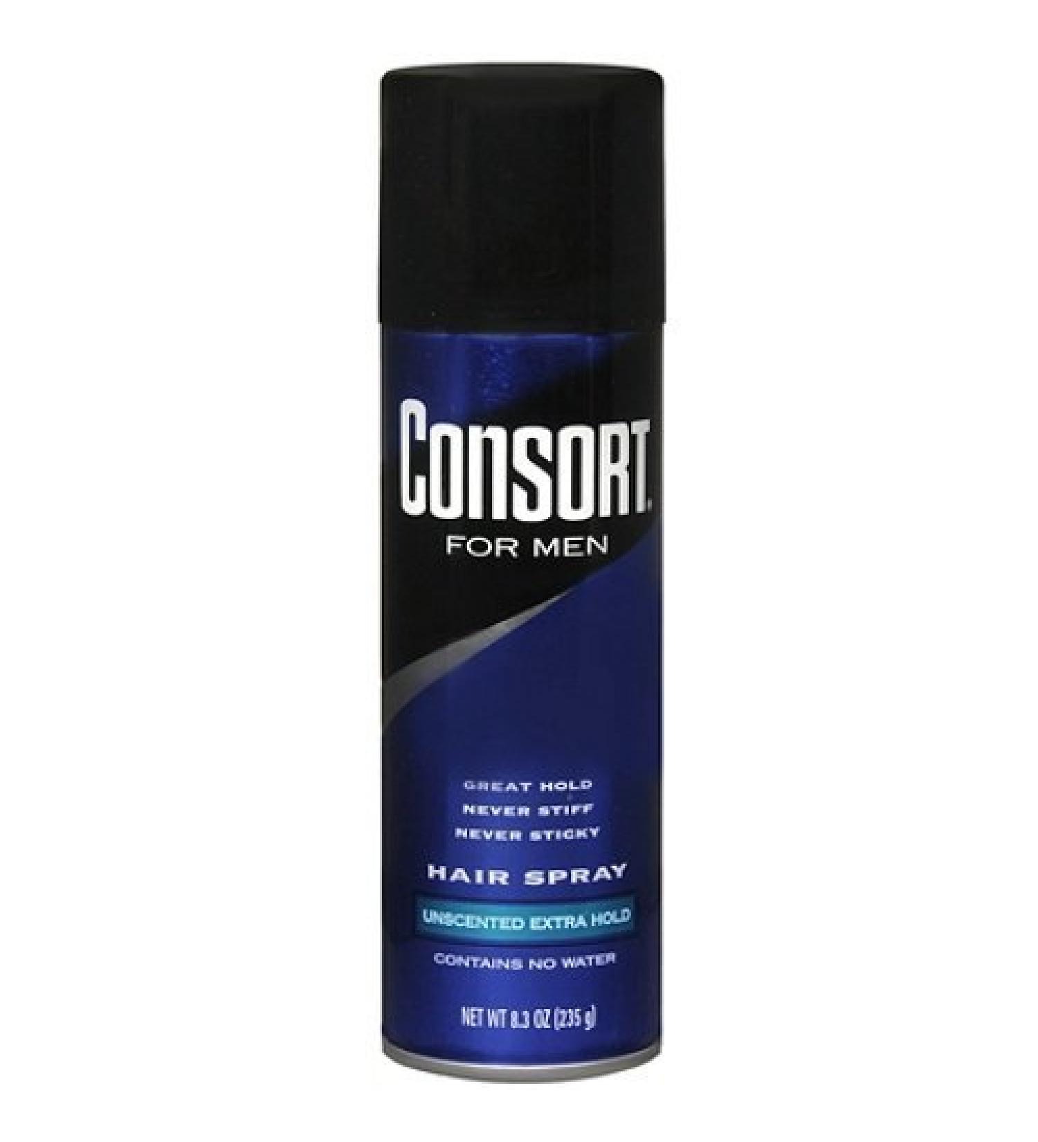 Consort For Men Hair Spray Unscented Extra Hold 8.30 oz (Pack of 2)