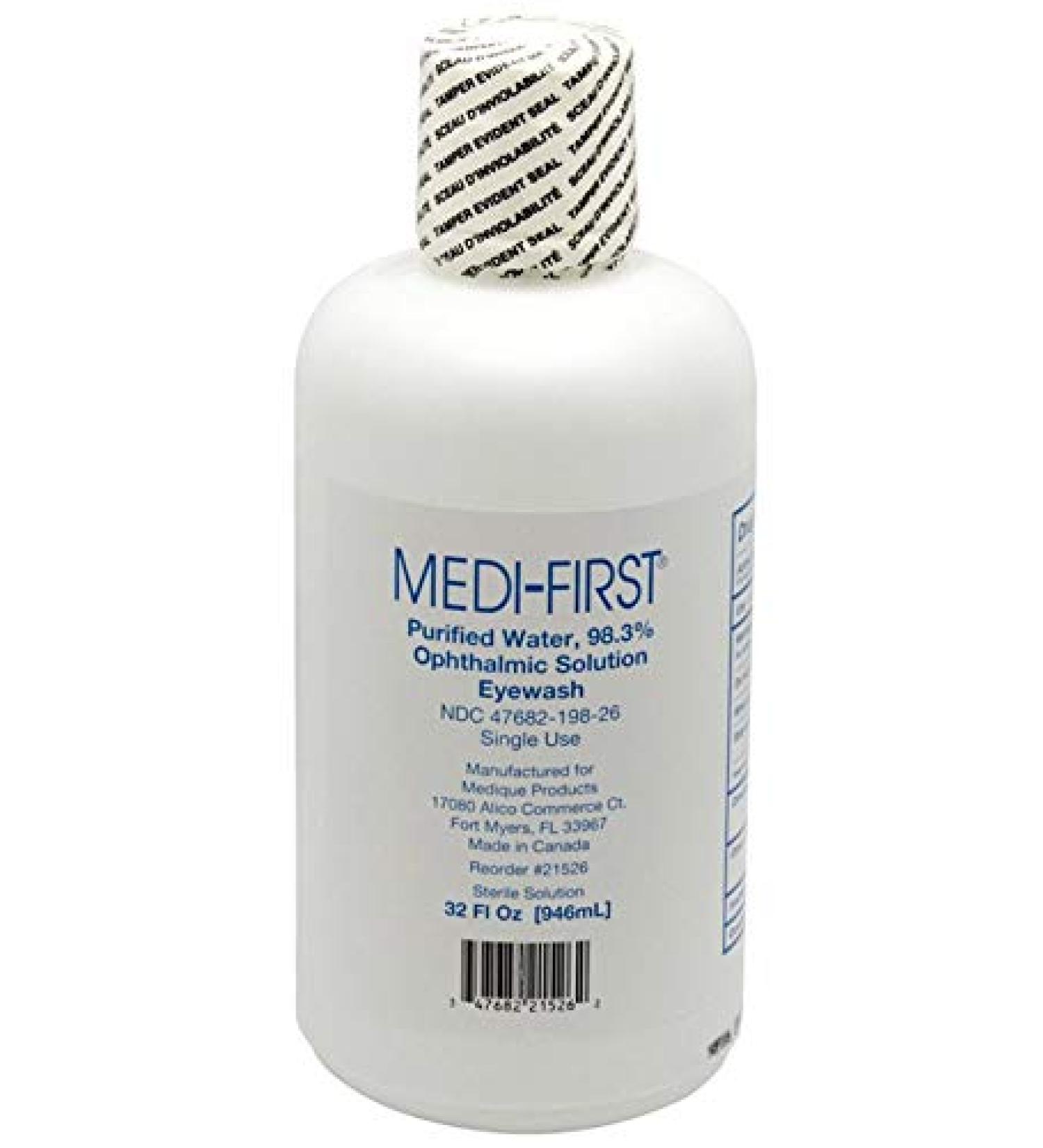 Medi-First Eye Wash Solution 32 Ounce Squeeze Bottle, 21526 - Sold by: Pack of ONE