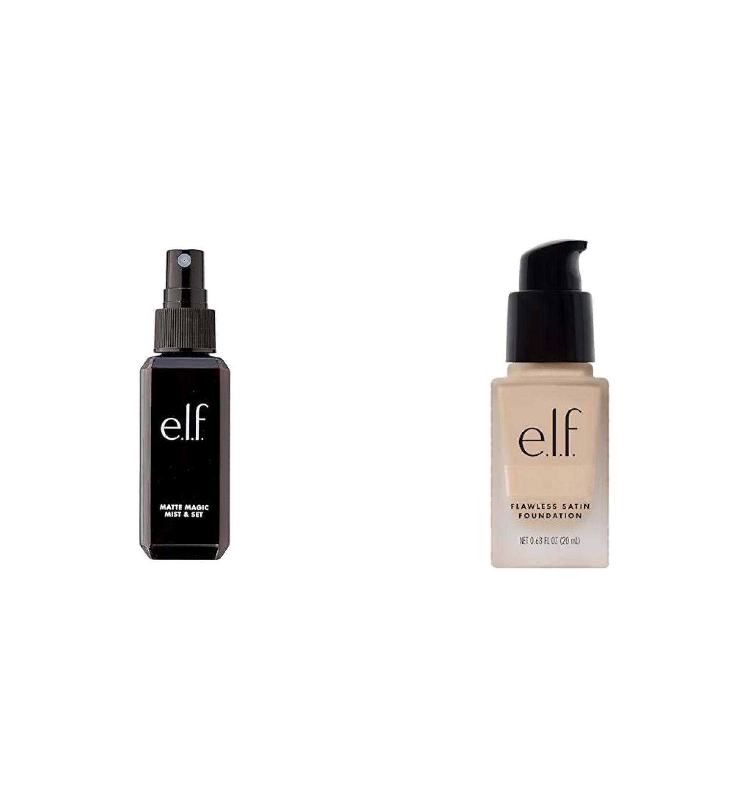 e.l.f. Matte Magic Mist & Set - Small Lightweight Long Lasting Mattifying Revitalizes & Flawless Finish Foundation Lightweight Medium Coverage & Semi-Matte Beige 0.68 Fl Oz MAKE_UP + SKIN_CONCEALER 84434A - Buy Online on SooperMarket.com