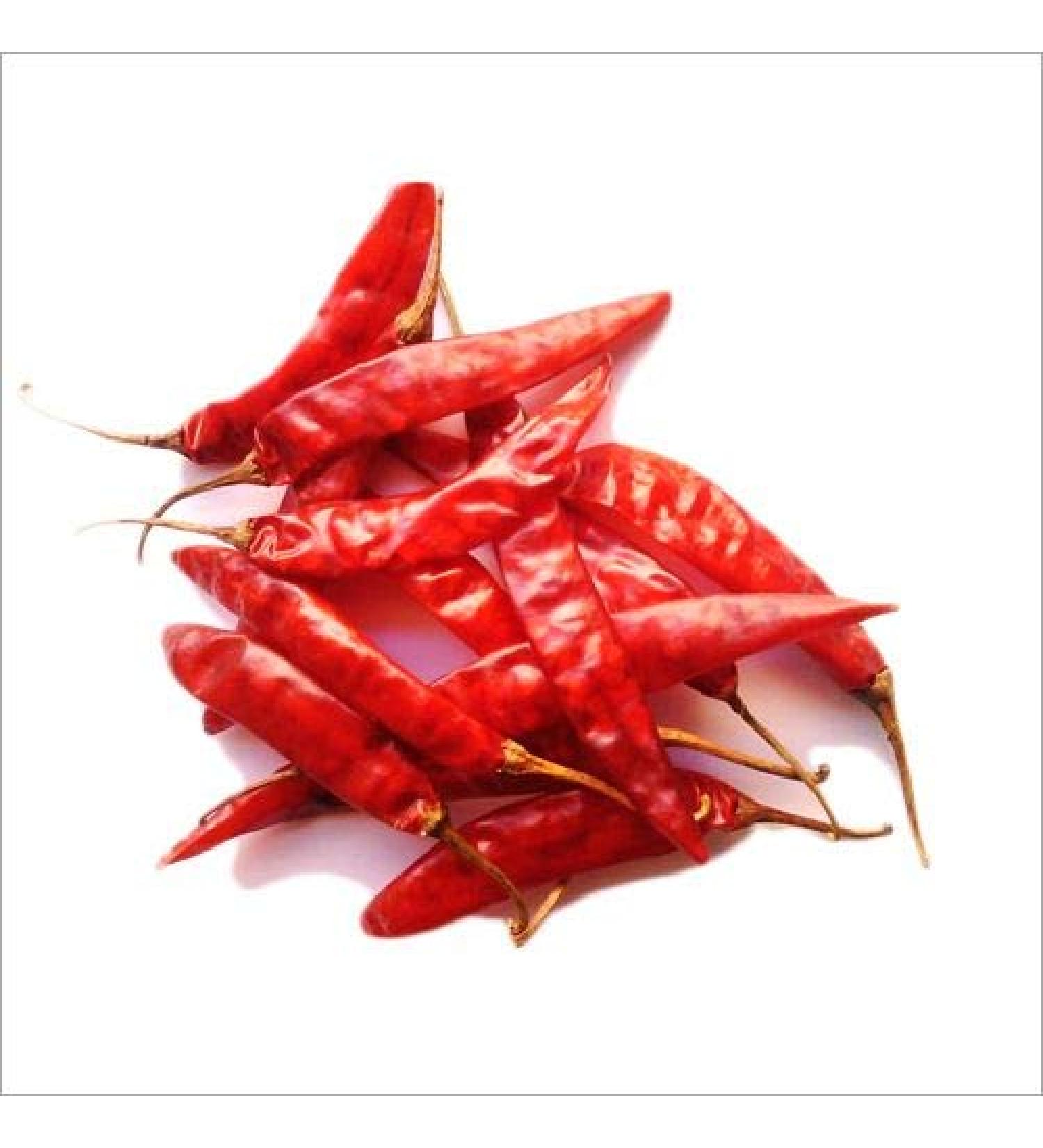 Dried Andhra Chillies/Sigappu Milagai/Organic Dry Red Chillies 1000g (Pack of 02) - Buy Online on SooperMarket.com