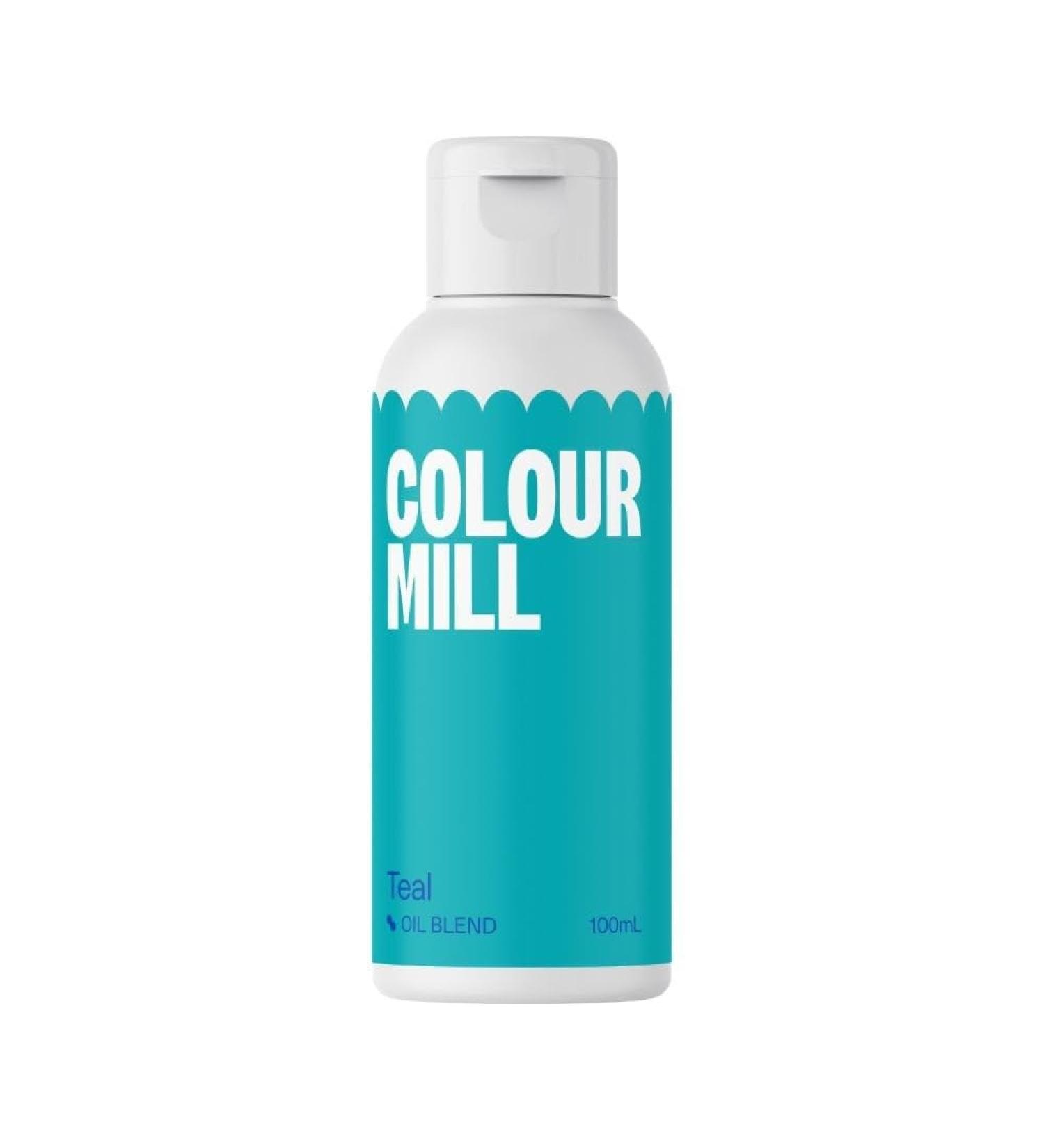 Colour Mill *Bulk Large 100ML* Next Generation Oil Based Food Colouring for Baking Decorating Icing and Cooking Food Dye DIY Slime and Crafts Making 100ml Teal