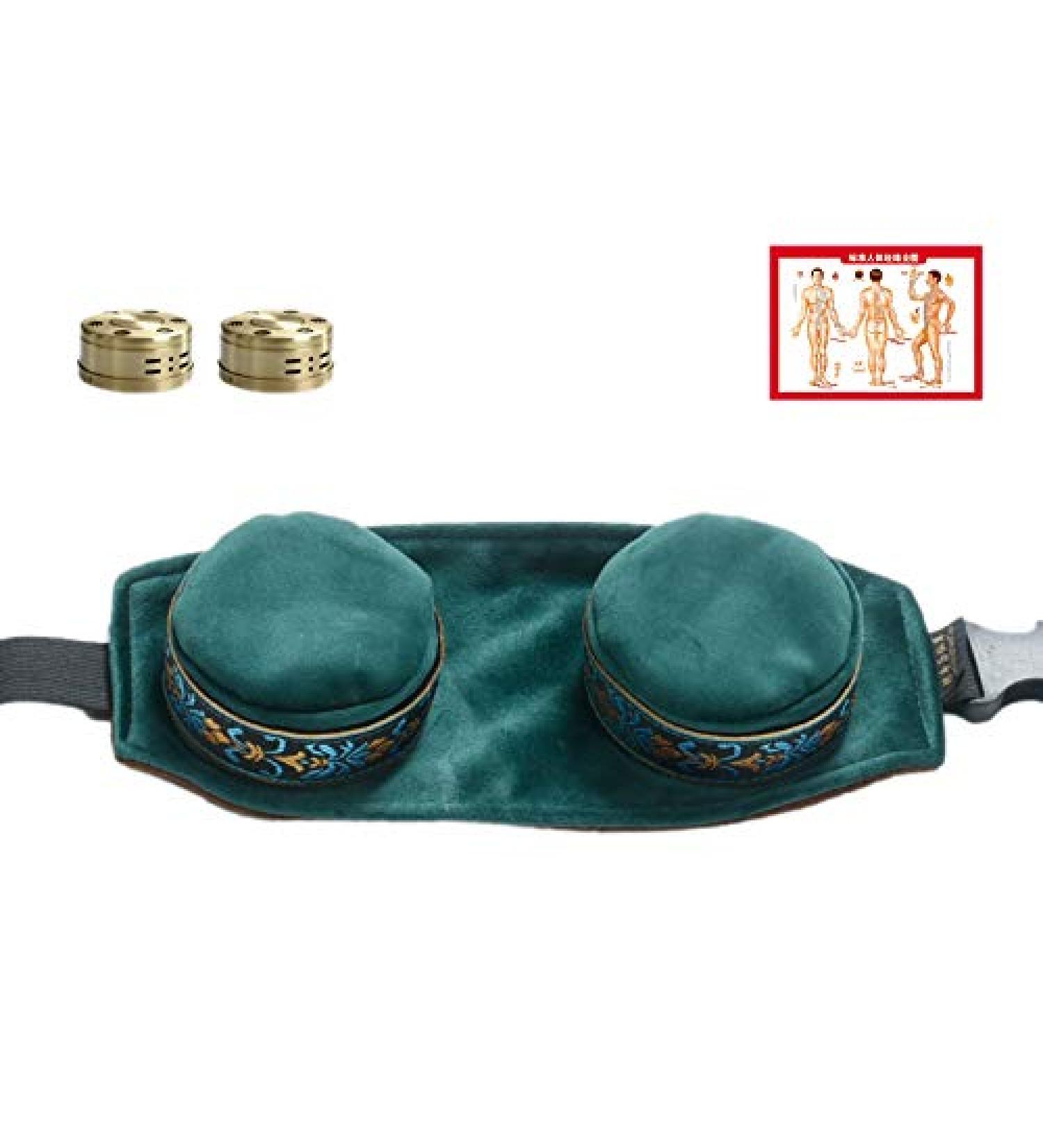Torribala Green Velvet Bag - Smokeless Moxibustion Box for Chinese Acupuncture & Meridian Heating Therapy for Women | International Shipping Available - Buy Online on SooperMarket.com