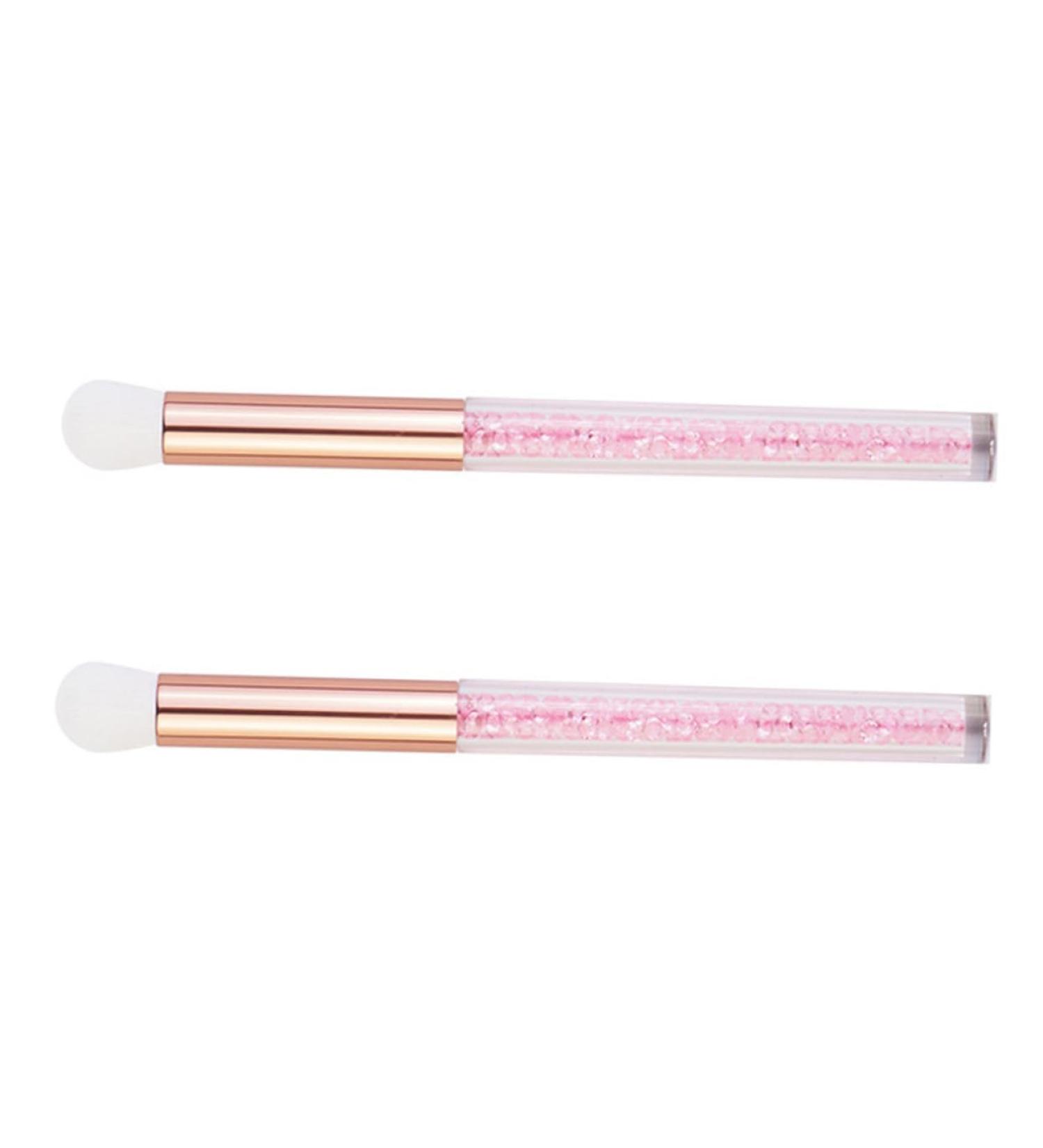 PLAFOPE 2pcs Nose Brush Beauty Eye Fluff Eyeshadow Brush Makeup Eyeshadow Pink Artificial Fiber Wool - Buy Online on SooperMarket.com