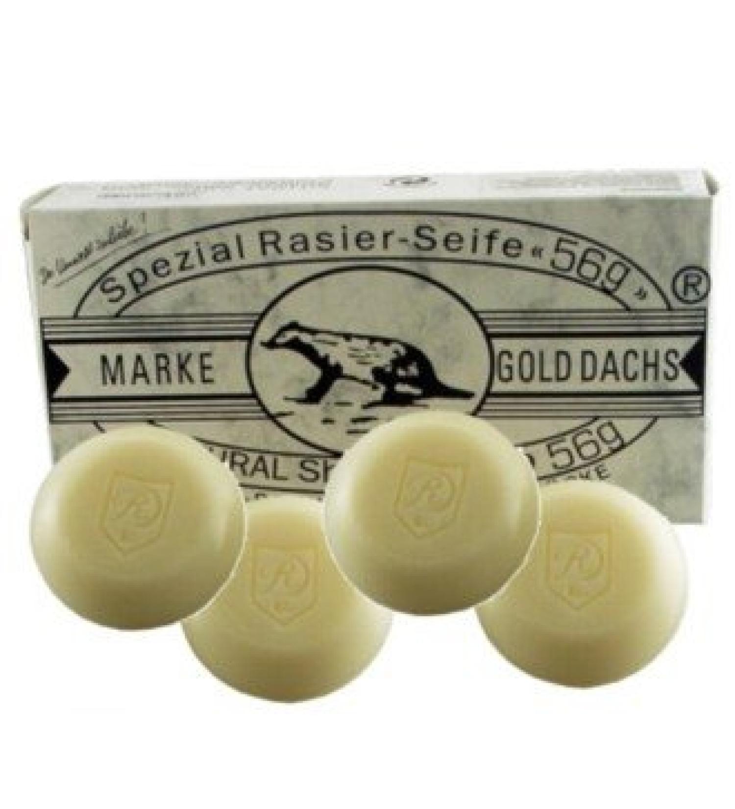 Golddachs shaving soap refill in a pack of 4 4x 33g