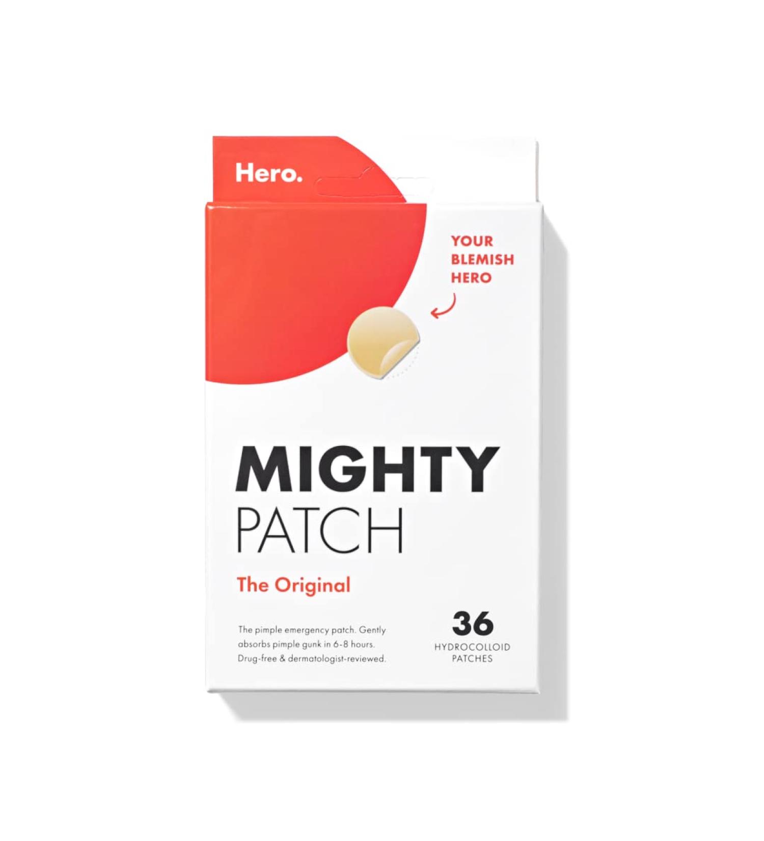 Mighty Patch Original from Hero Cosmetics - Medical-grade Hydrocolloid Pimple Patch Nightime blemish patch wake up to clearer looking skin suitable for sensitive skin (36 Count) - Buy Online on SooperMarket.com