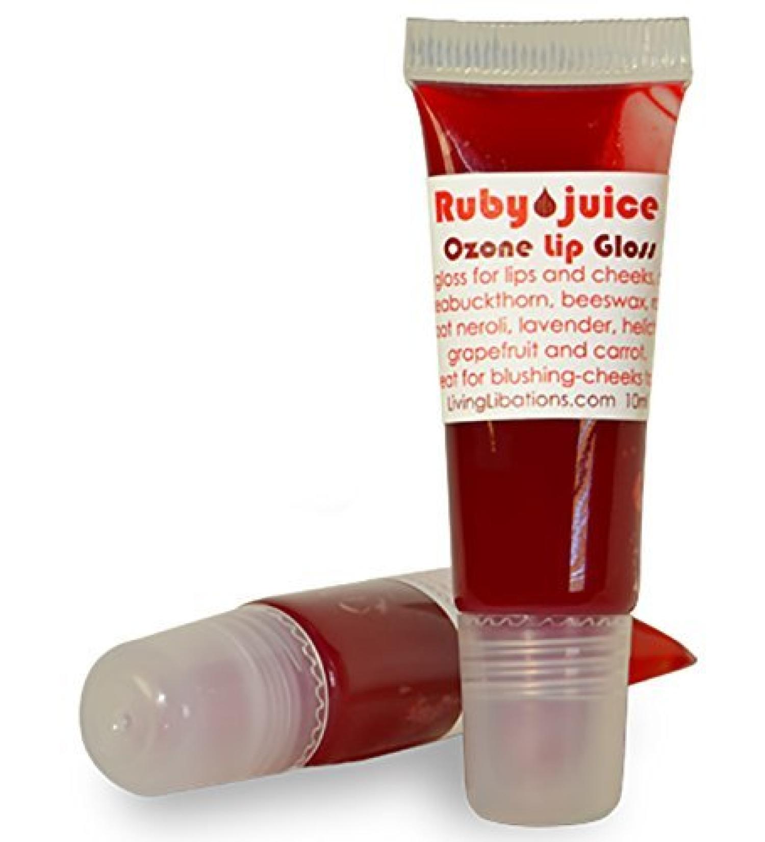 Living Libations - Organic/Wildcrafted Ruby Juice Ozonated Lip Gloss (.34 fl oz / 10 ml)