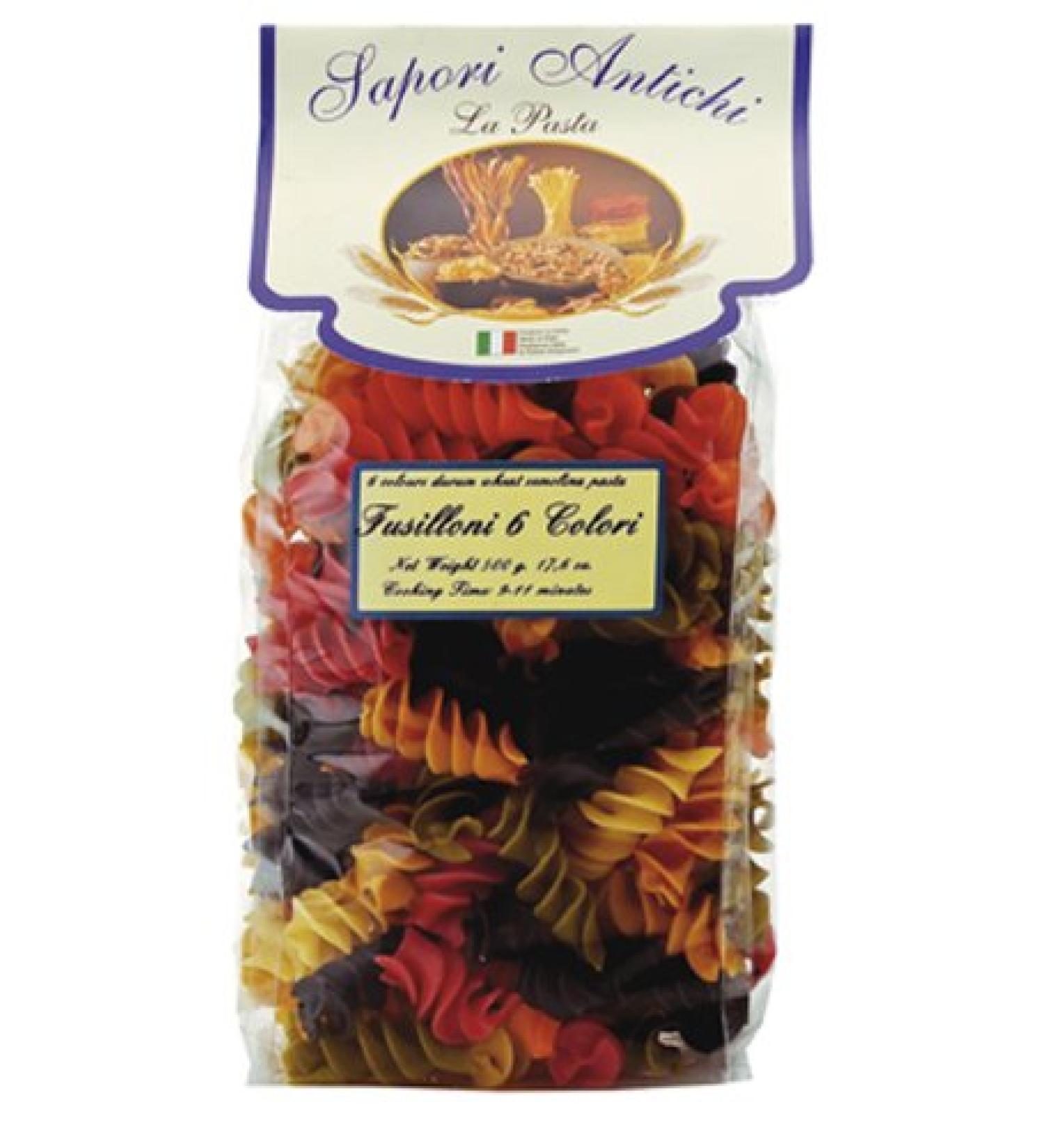 Sapori Antichi Pasta, Multicolor Fusilloni, 16-Ounce