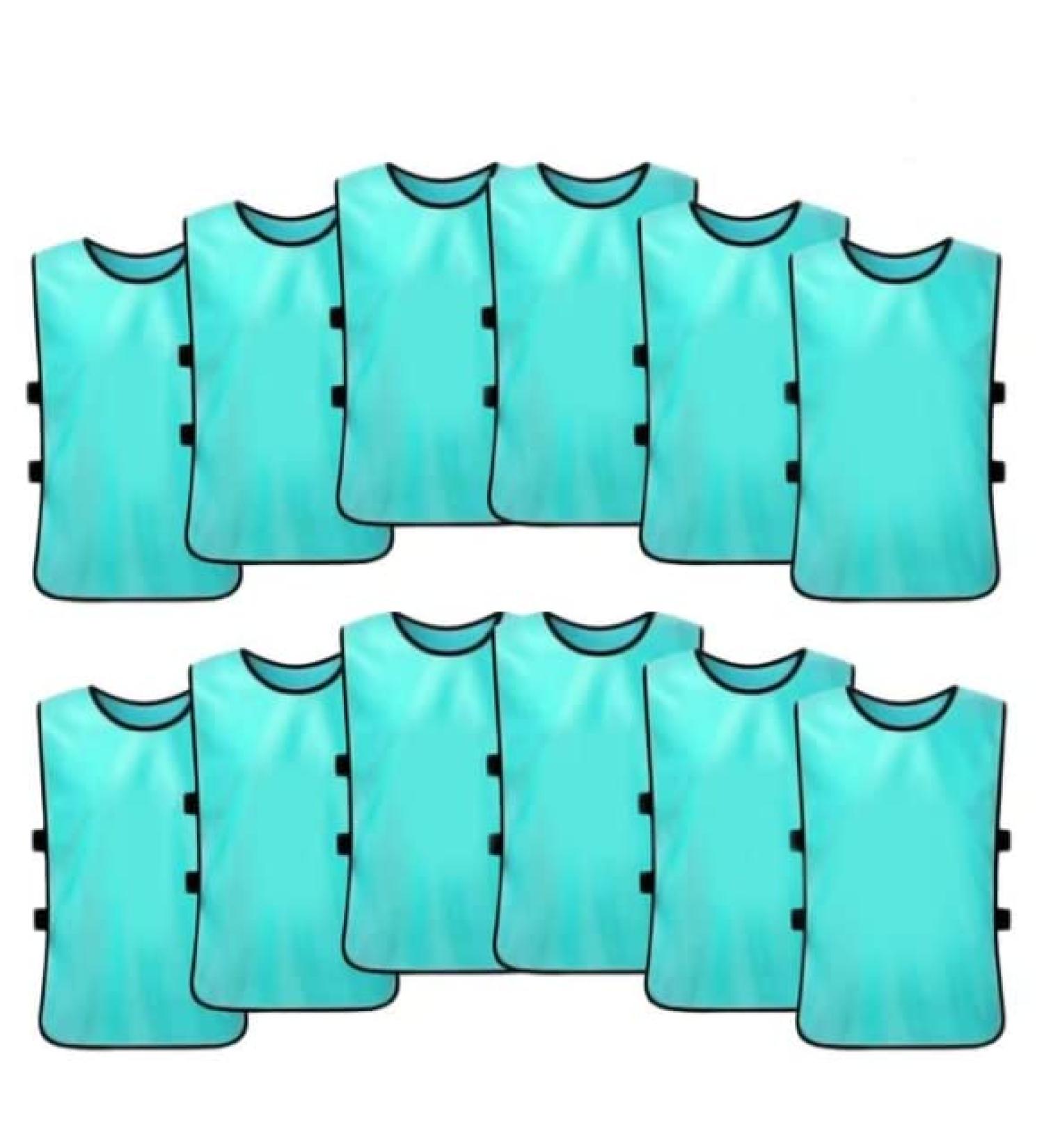 Tych3L Pinnies Scrimmage Training Vests for Kids and Adults (12-Jerseys) - Soccer Pinnies  Sport Pinnies Team Practice Small Light Blue Neon - Buy Online on SooperMarket.com
