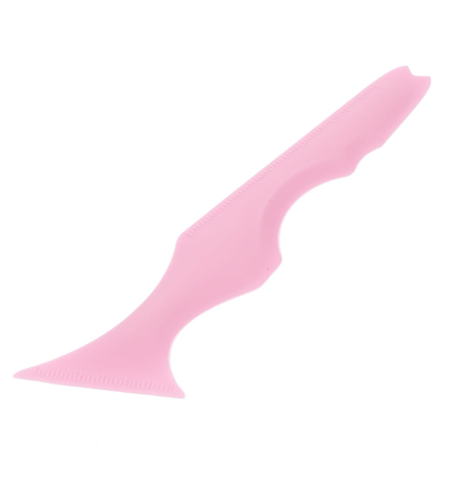 OSALADI Silicone Beauty Ruler Protection Travel Eyelash Brush Pink