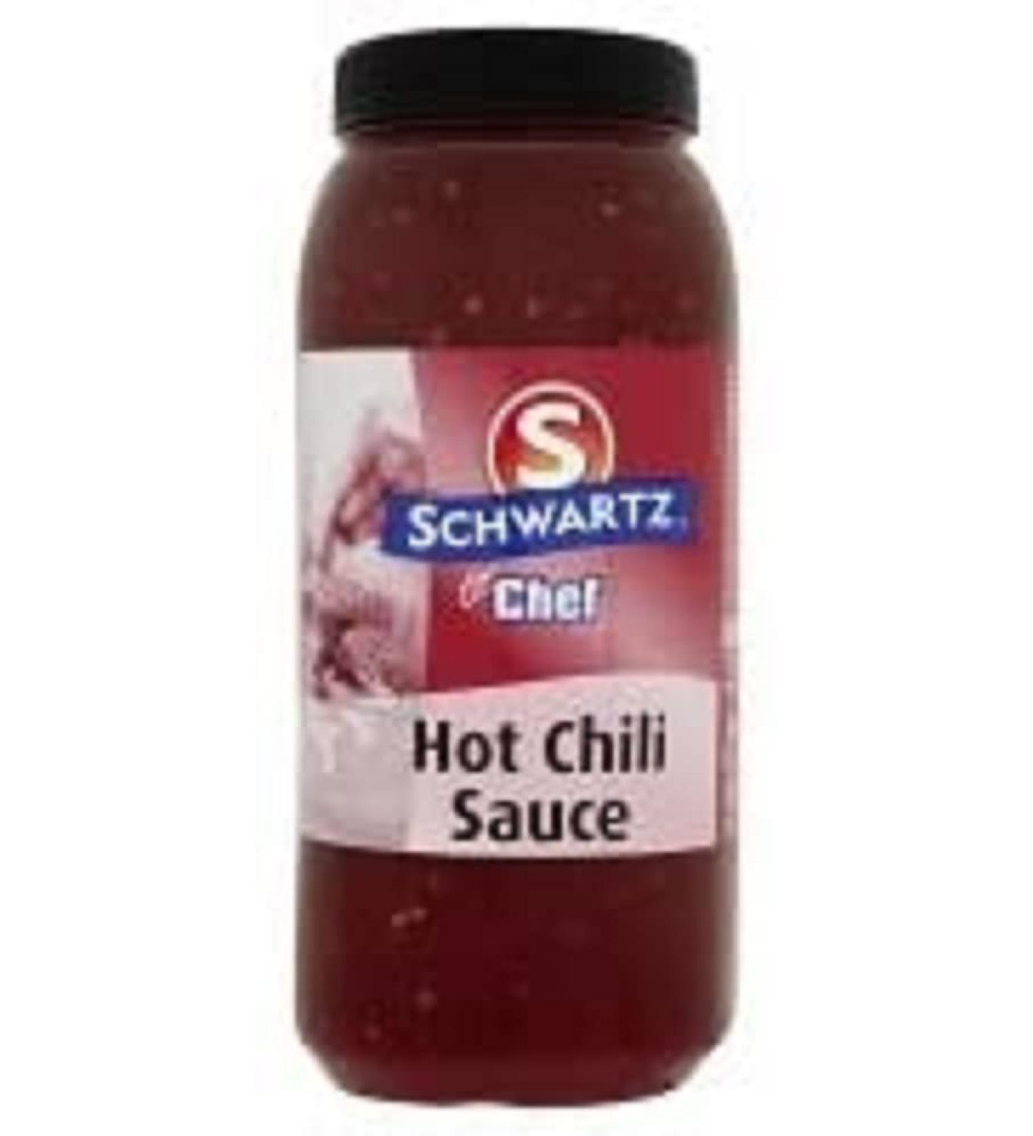 Schwartz Hot and Spicy Chilli Sauce Versatile and Fiery Chilli Sauce for Burgers Sausages and Kebabs Ideal to Add to Casseroles and Curry Dishes 2.48 kg 9920 gram