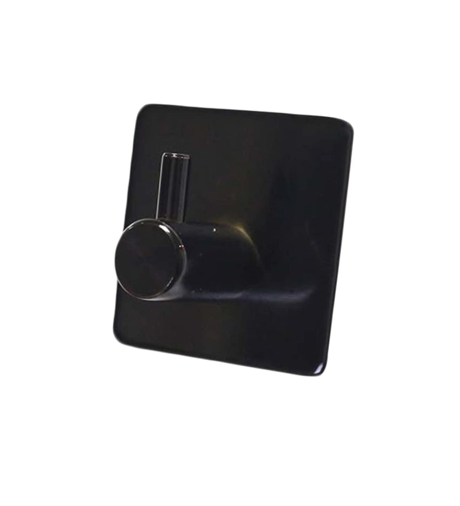 Alipis Mount Black Single Waterproof Robe Towel Steel Hanger Hook Clothes for Wall Hooks Stainless Kitchen medium Black - Buy Online on SooperMarket.com