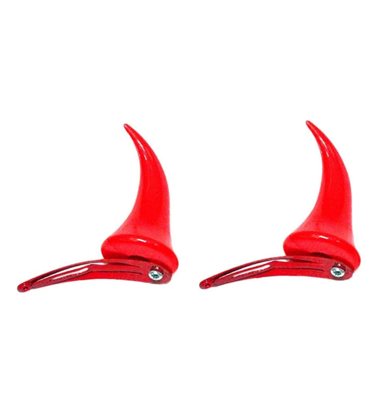 Halloween Hair Clips Horns Ears Hairclips Costumes Decorations Red Devil Horns Hair Clip Barettes Pins Accessories for Women - Buy Online on SooperMarket.com