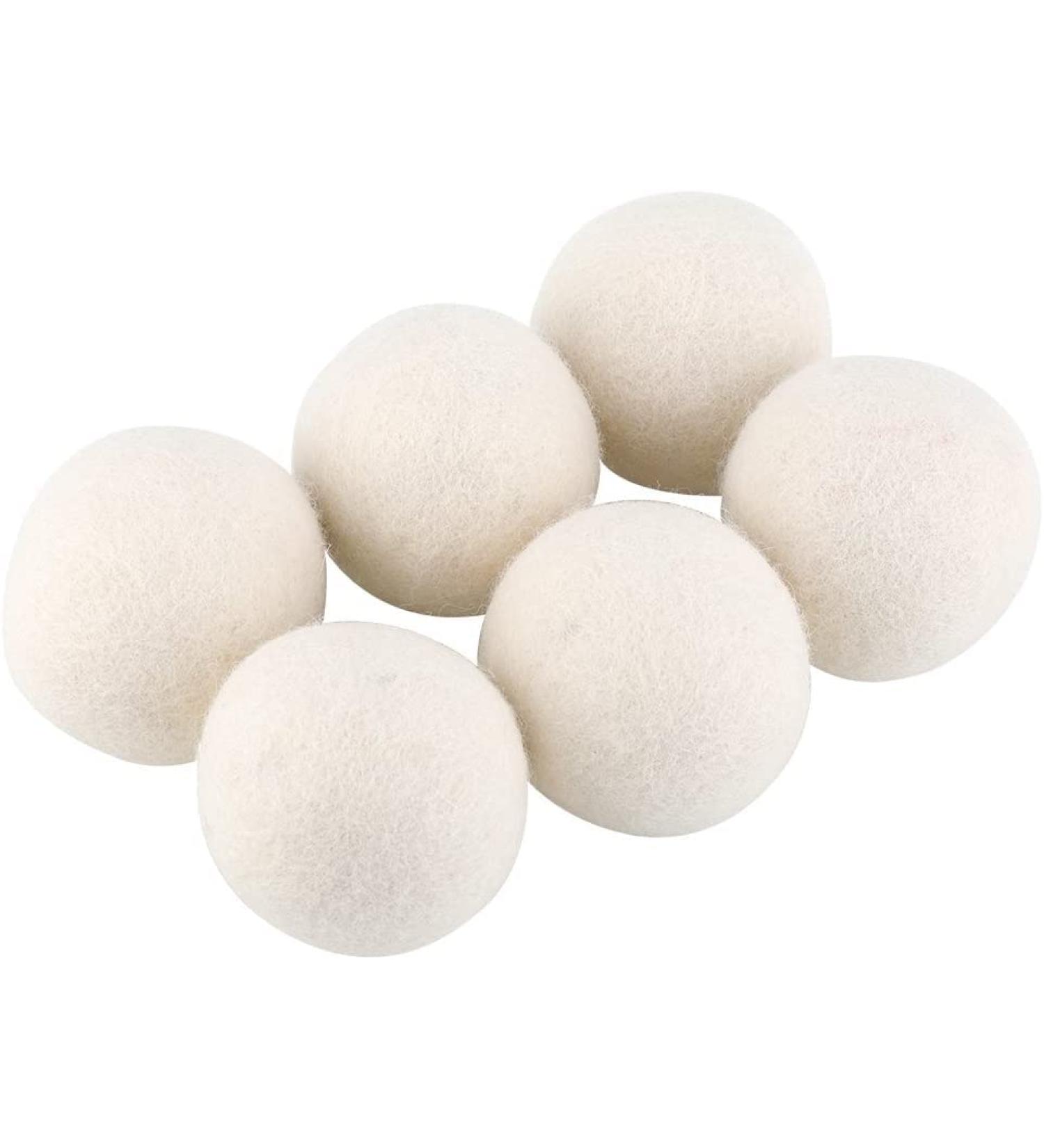 6 Pieces Dryer Balls Diameter 5 cm Natural Softener Reusable - Buy Online on SooperMarket.com