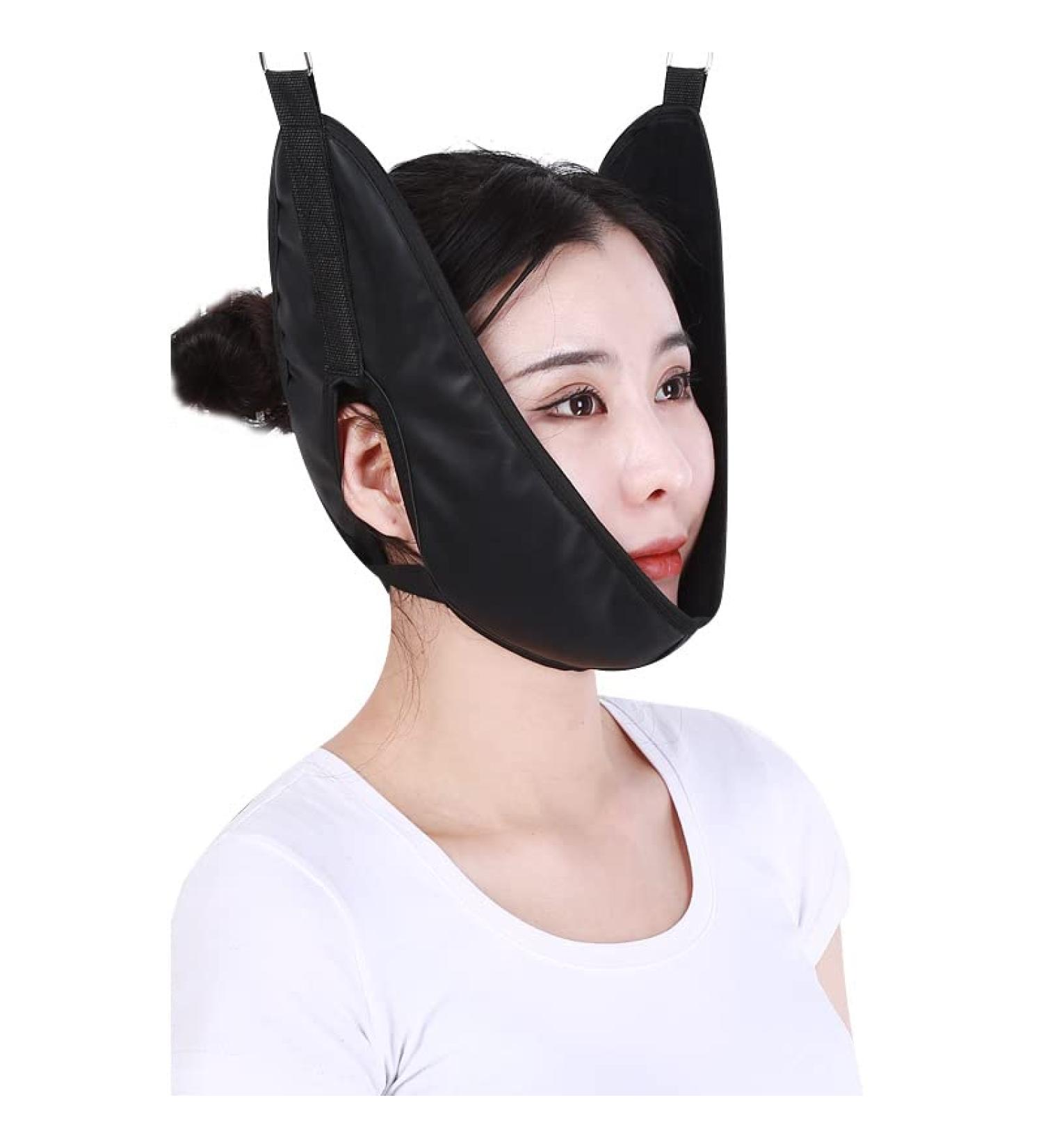 Neck Traction Belt & Device for Effective Neck Decompression - Adjustable Door Neck Traction (Black) - Premium Quality - Buy Online on SooperMarket.com