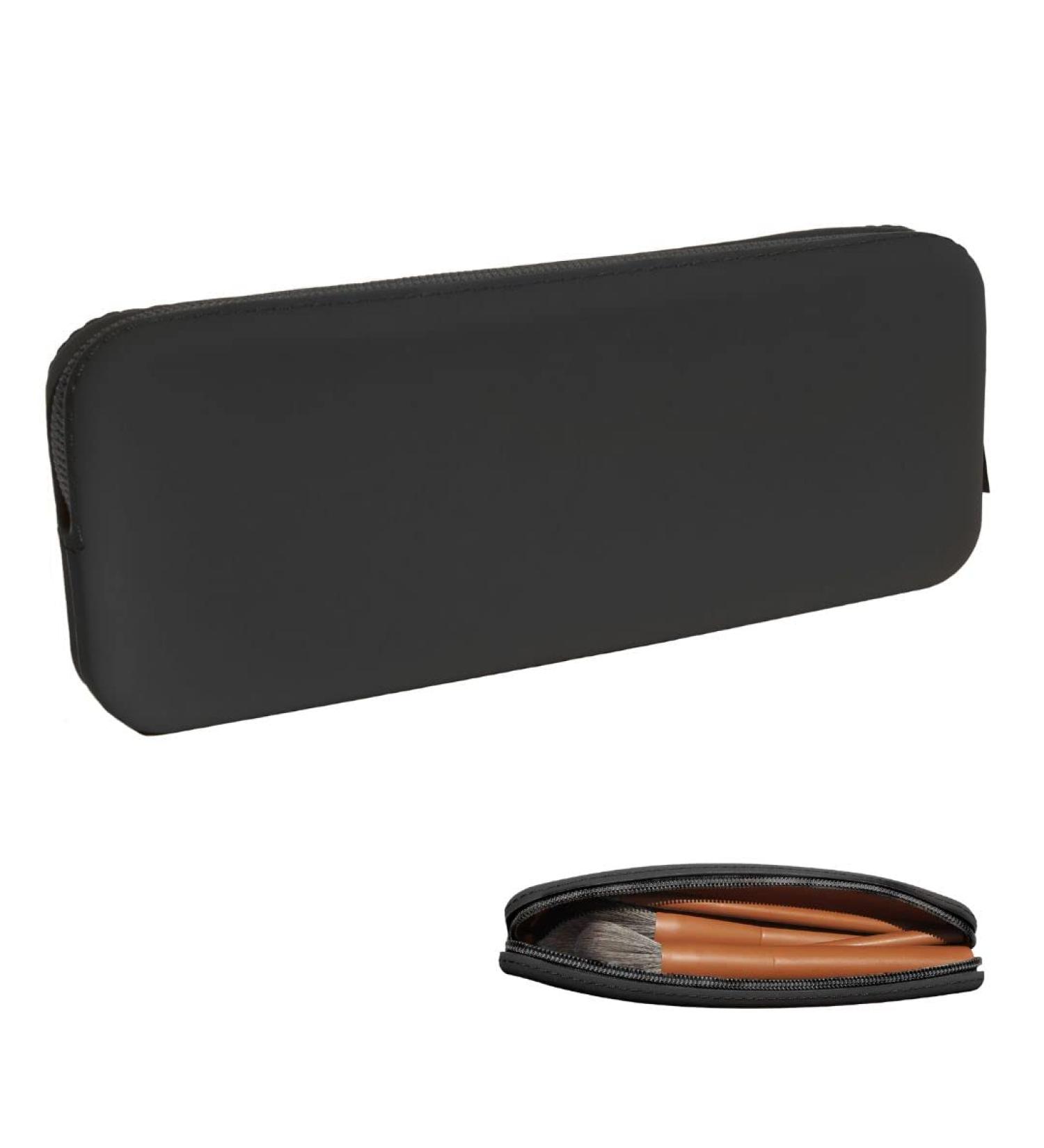 Silicone Makeup Brush Travel Case - Zippered Pouch & Organizer for Brushes - Black - Buy Online on SooperMarket.com
