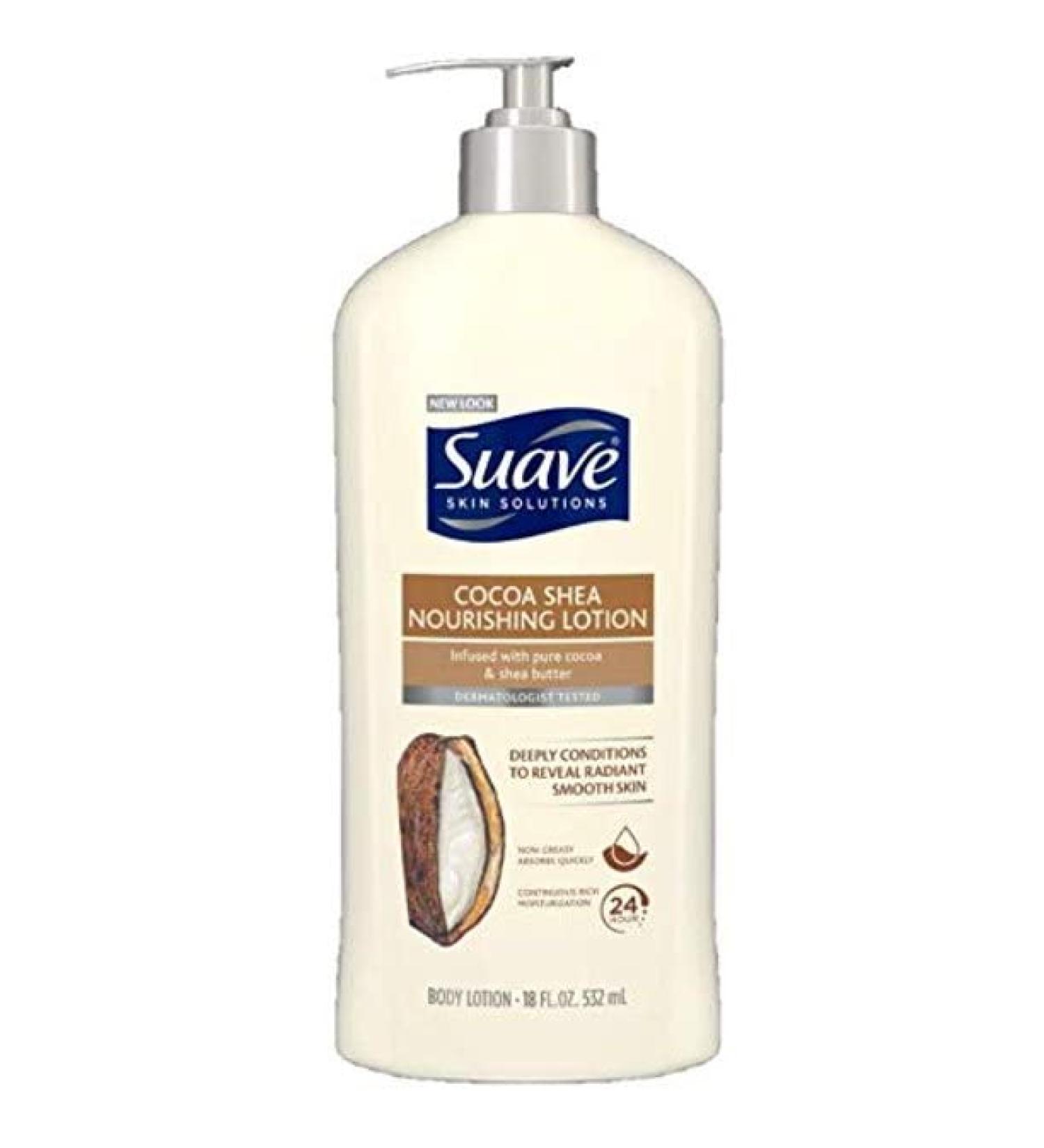 Suave Smoothing Cocoa Butter & Shea Skin Lotion 18oz Pump (532ml) - Pack of 2 - Buy Online on SooperMarket.com